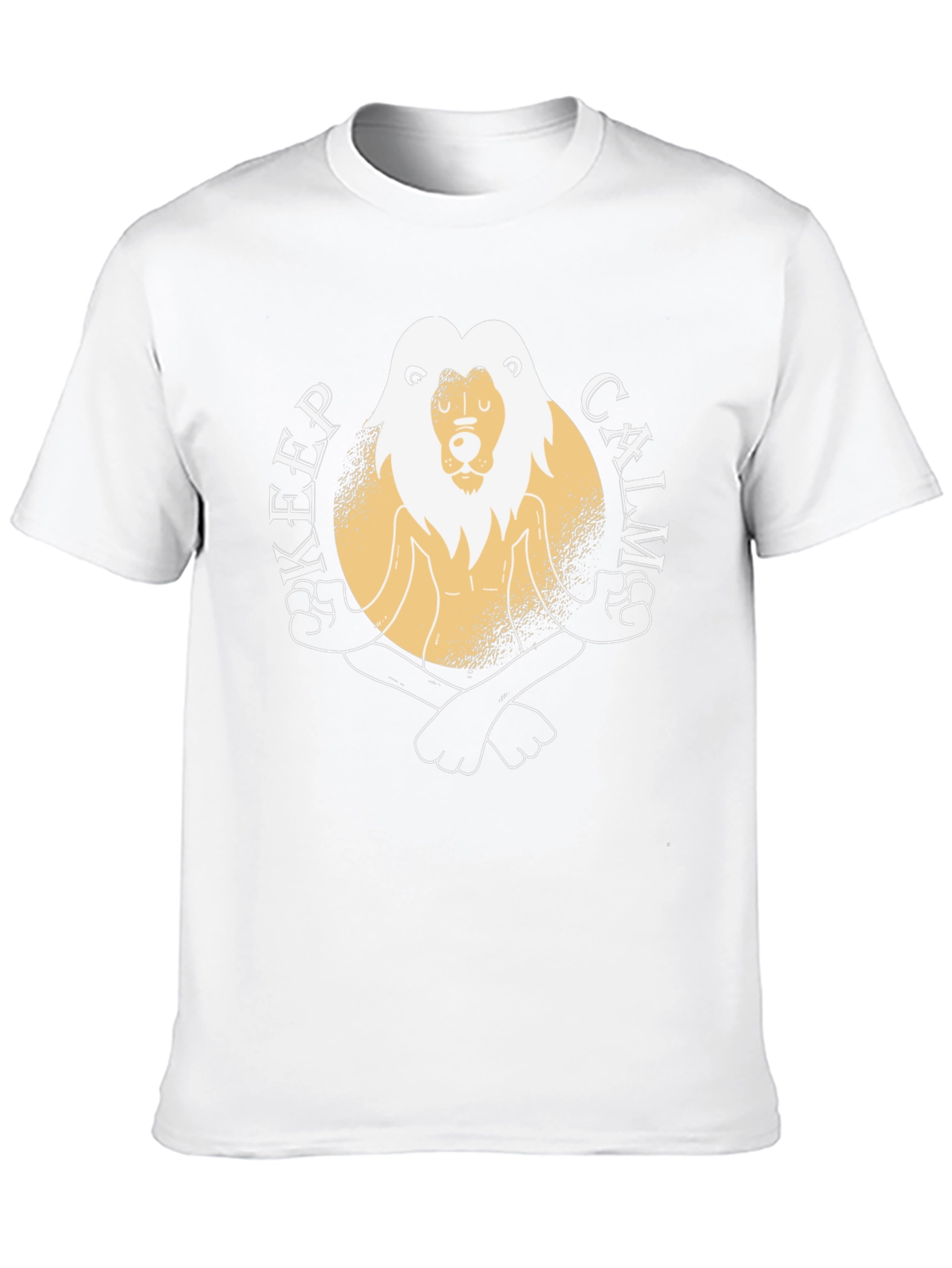 Keep Calm Lion Graphic Tee - Mens Black T-Shirt