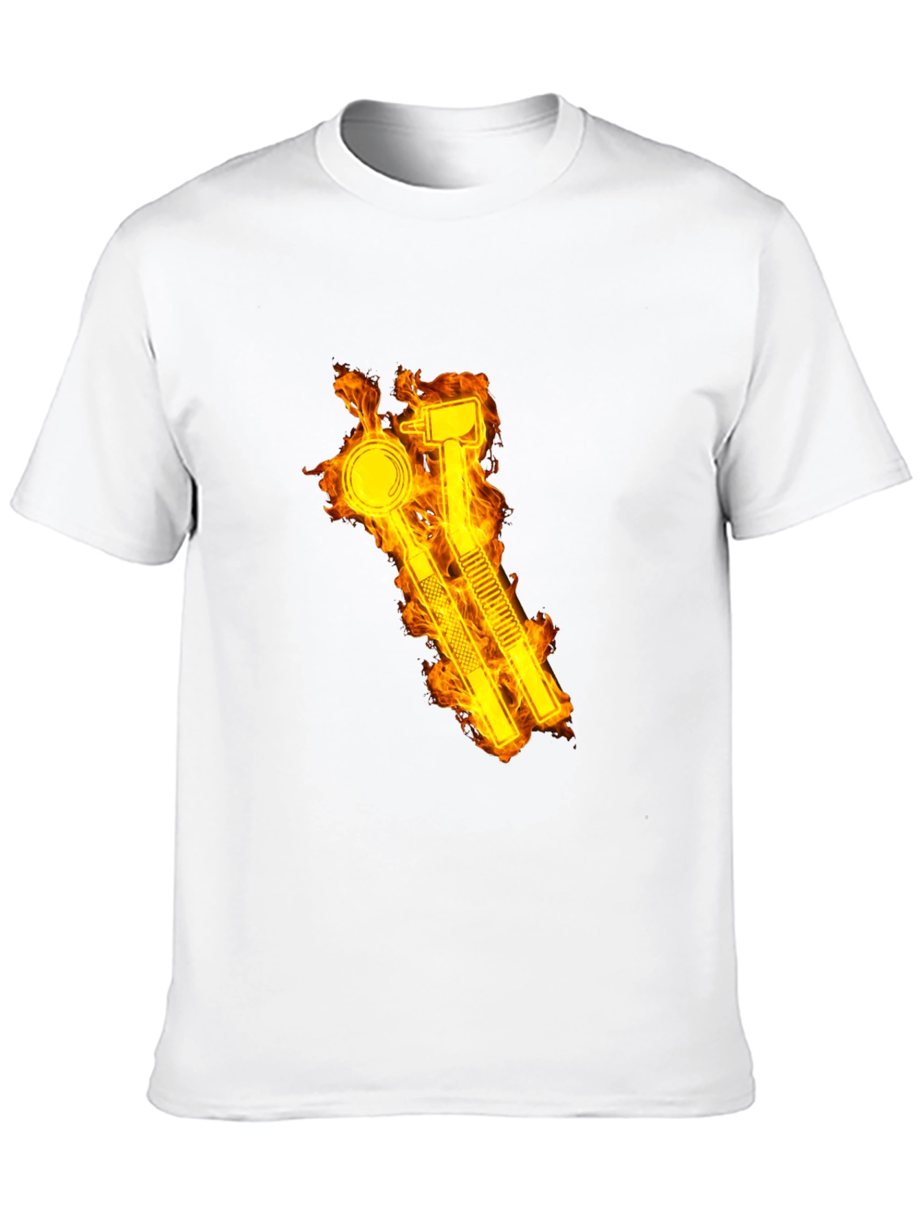Fiery Dental Tools Graphic Tee - Black T-Shirt