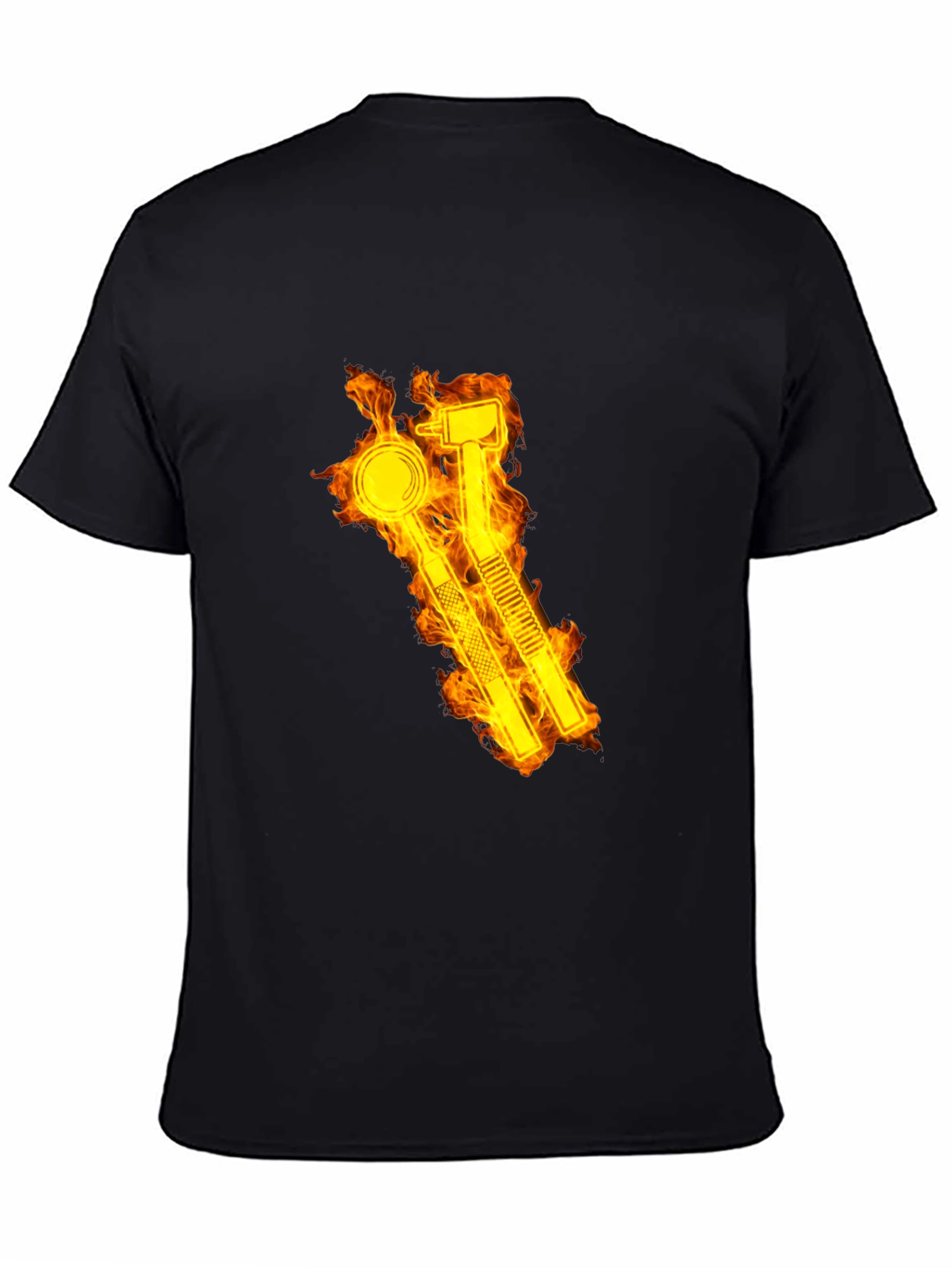 Fiery Dental Tools Graphic Tee - Black T-Shirt