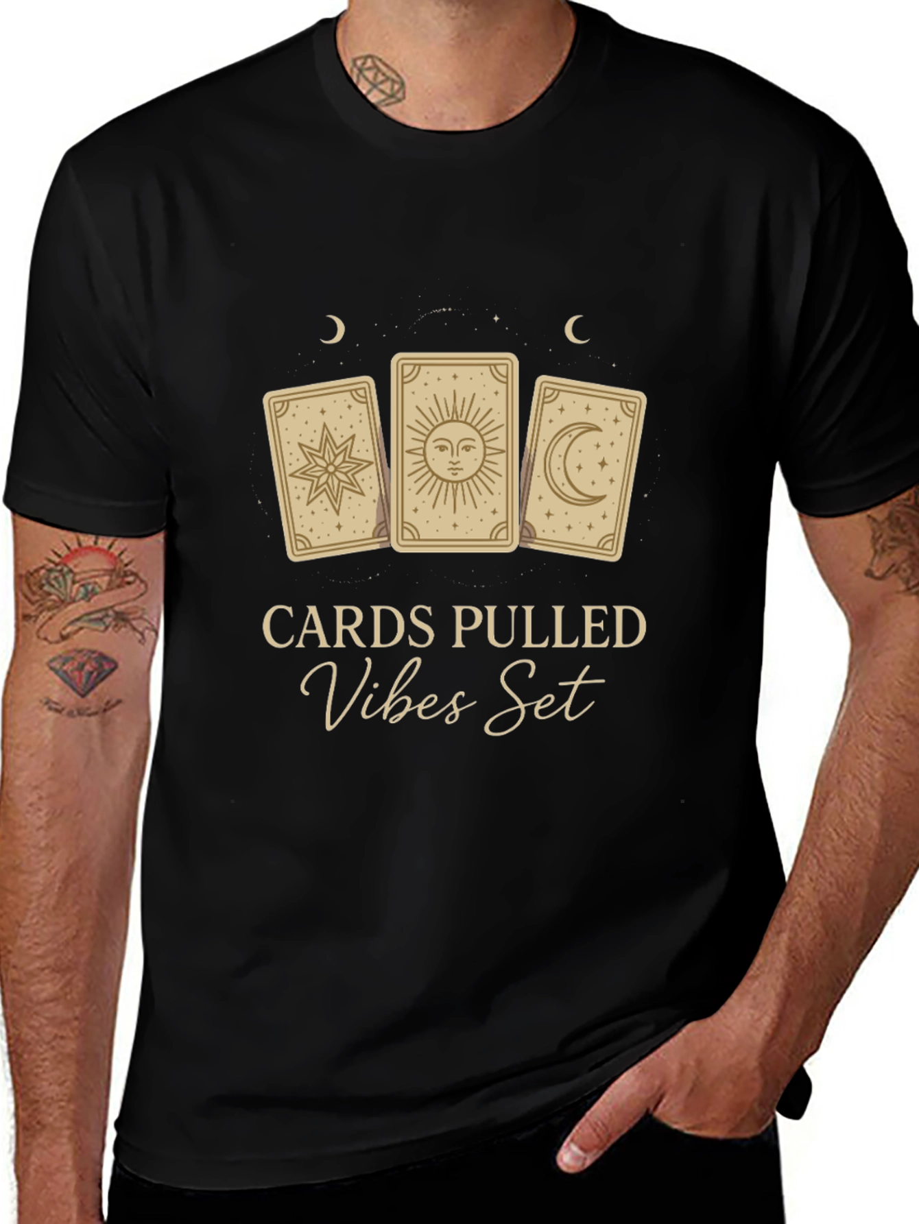 Tarot Cards Pulled Vibes Set Graphic T-Shirt