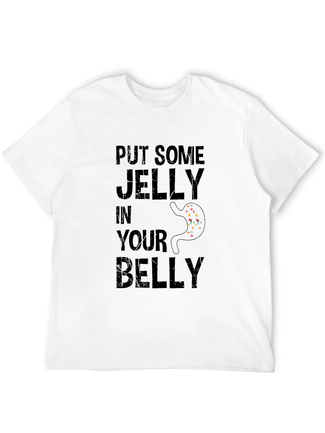 Funny Put Some Jelly in Your Belly Black T-Shirt