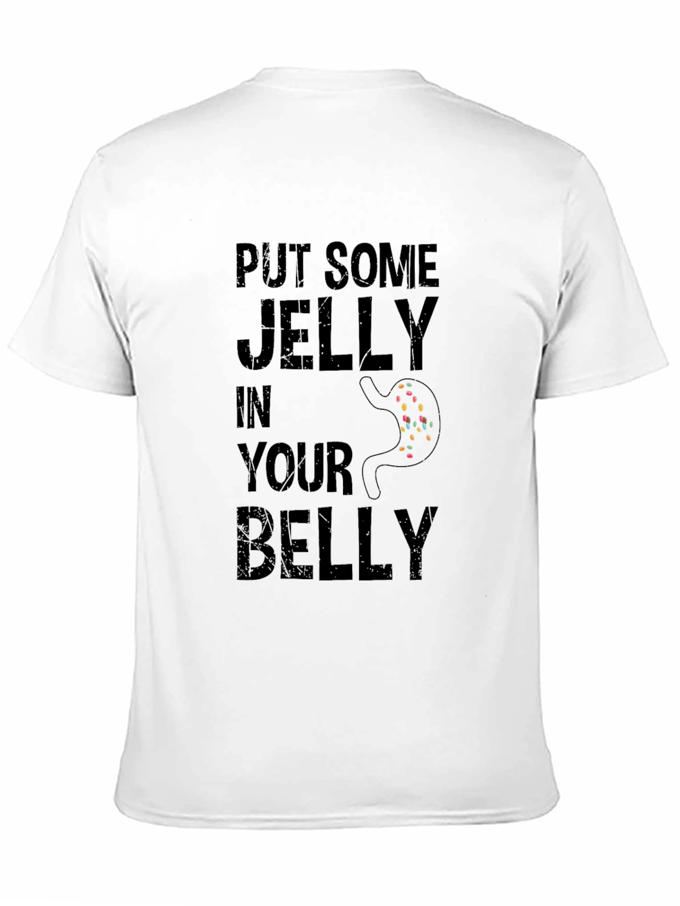 Funny Put Some Jelly in Your Belly Black T-Shirt
