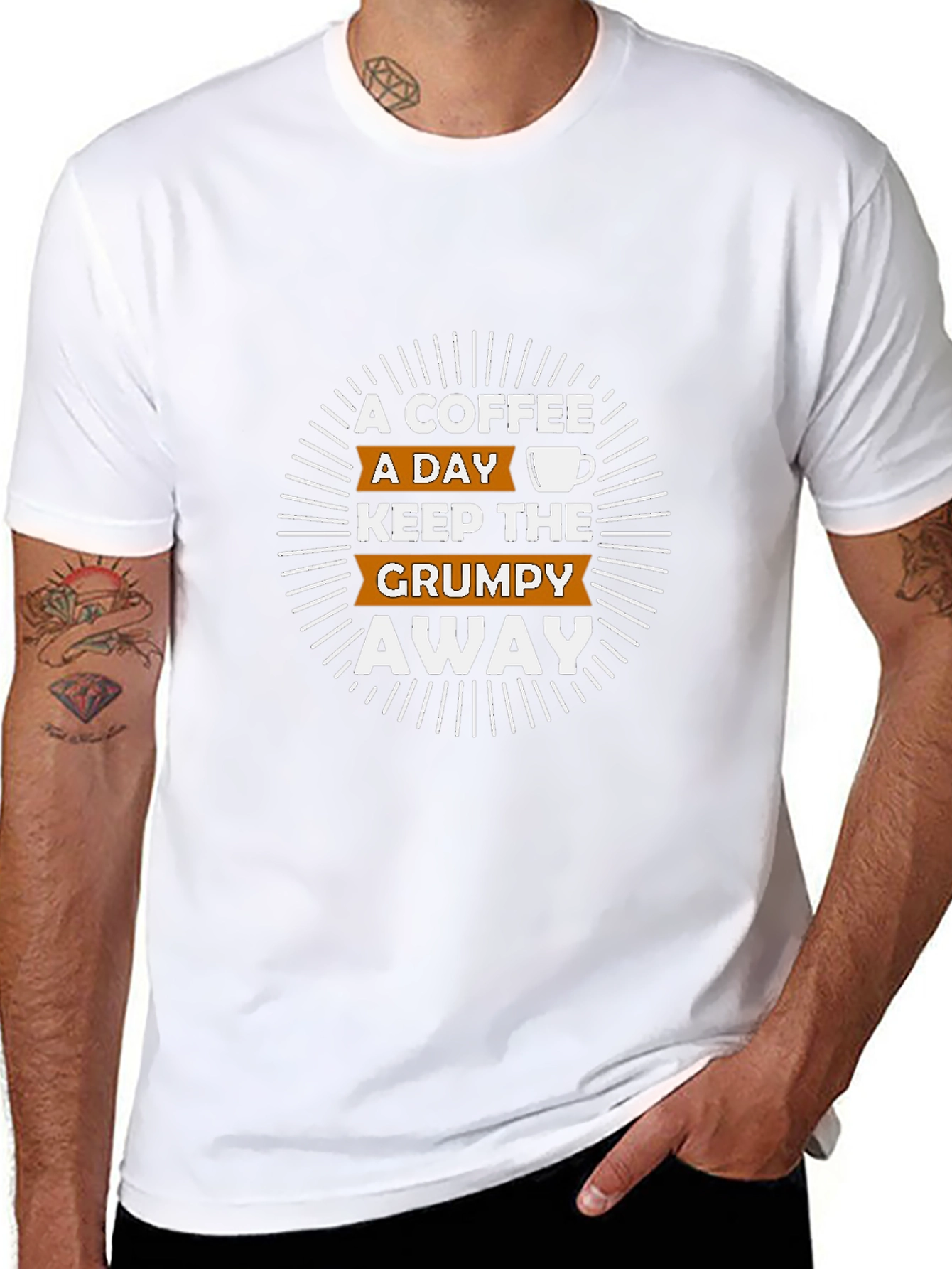 Coffee Grumpy Graphic Tee - Black Cotton T-Shirt