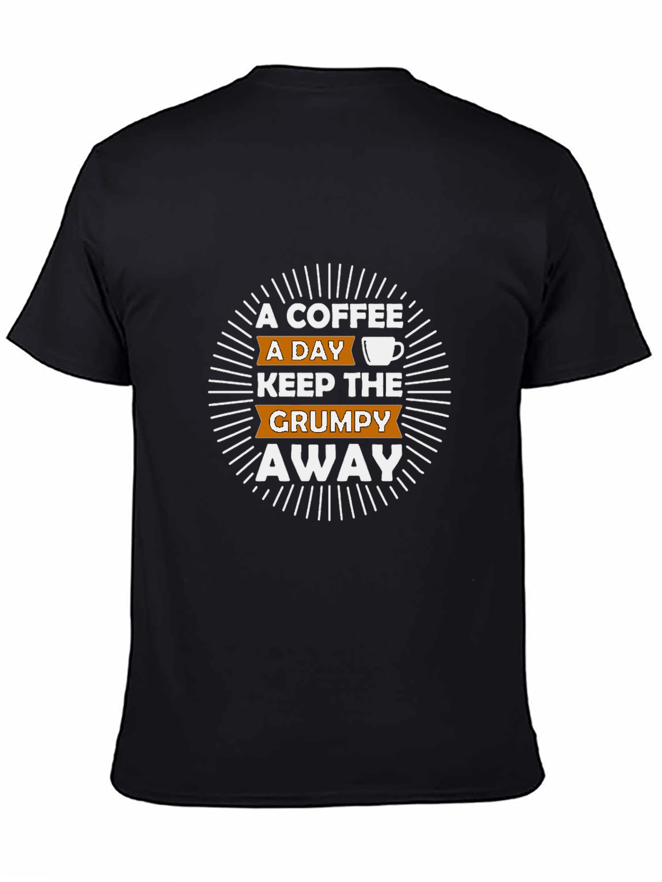 Coffee Grumpy Graphic Tee - Black Cotton T-Shirt