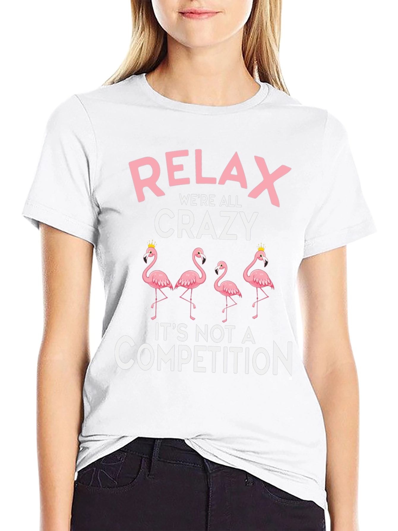 Relax Crazy Flamingo T-Shirt - Competition