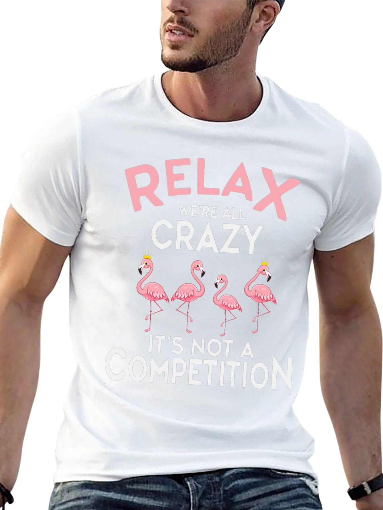 Relax Crazy Flamingo T-Shirt - Competition
