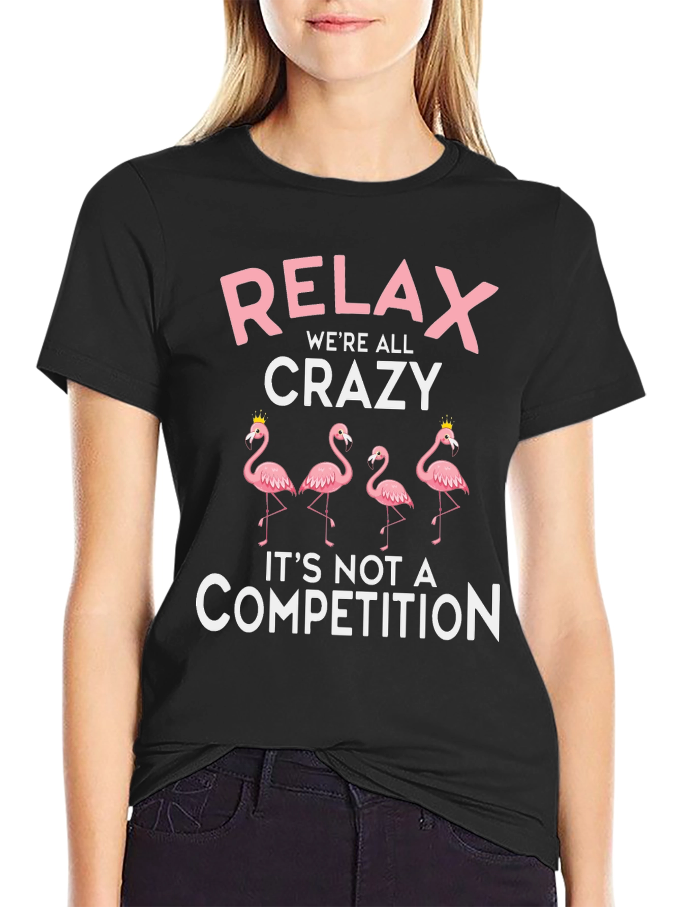 Relax Crazy Flamingo T-Shirt - Competition