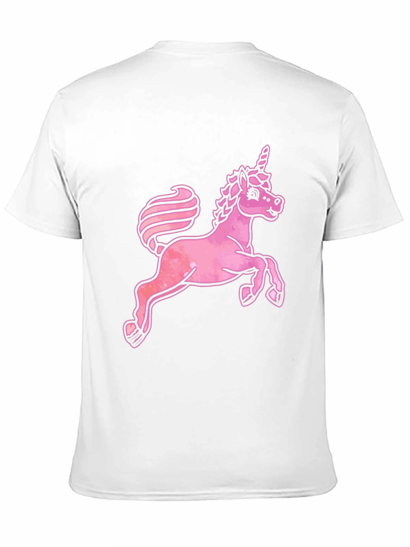 Pink Unicorn Graphic Black T-Shirt