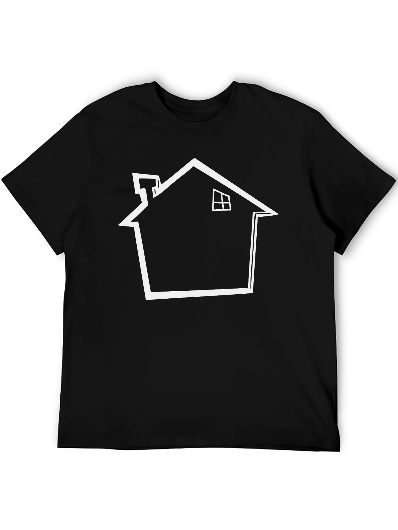 House Outline Graphic Tee - Black