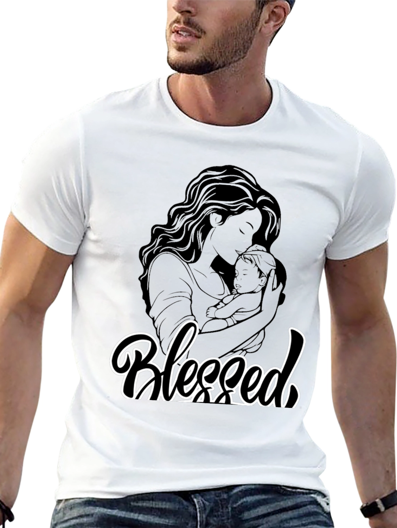 Blessed Mother & Child Graphic Tee