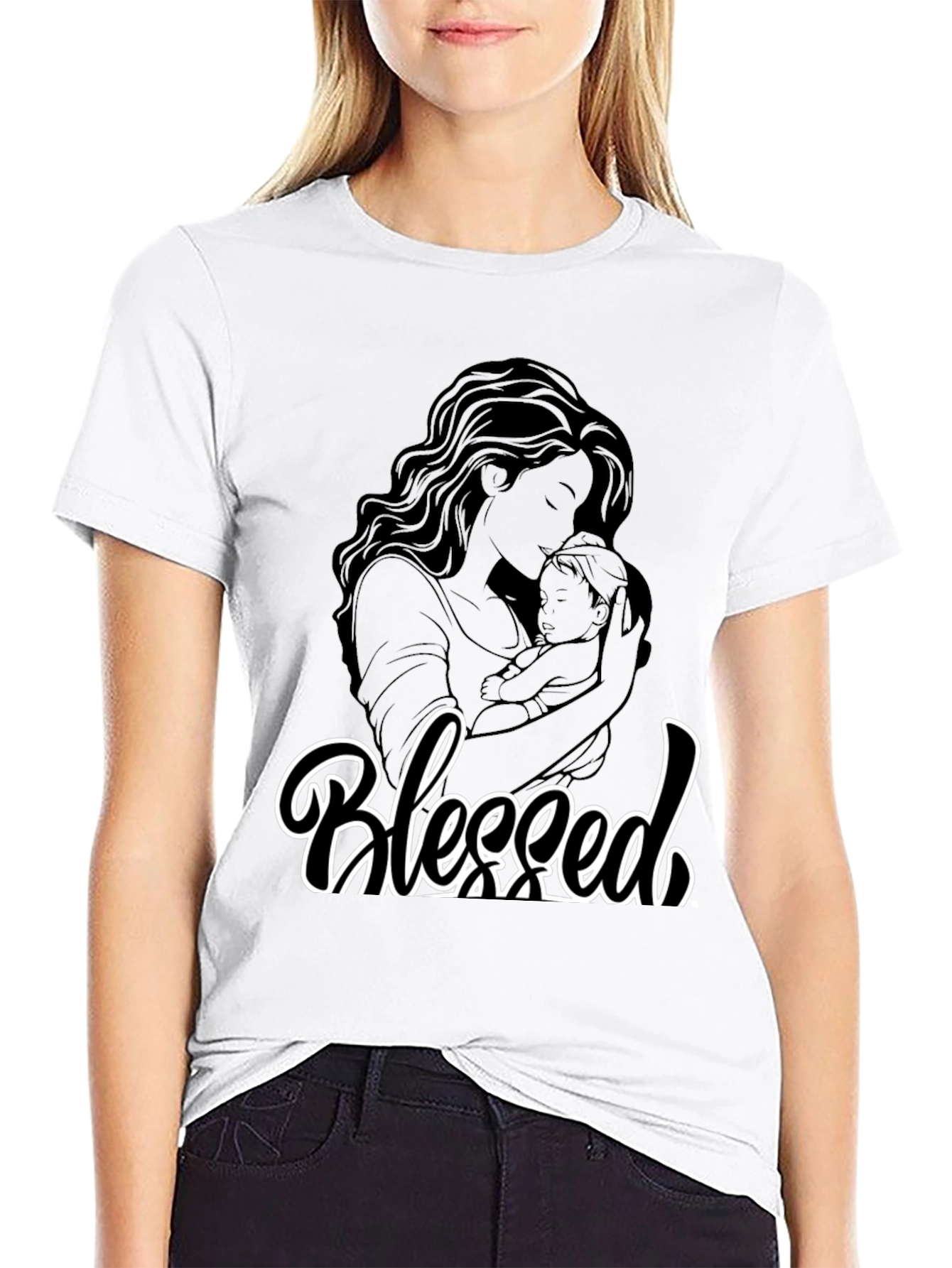 Blessed Mother & Child Graphic Tee
