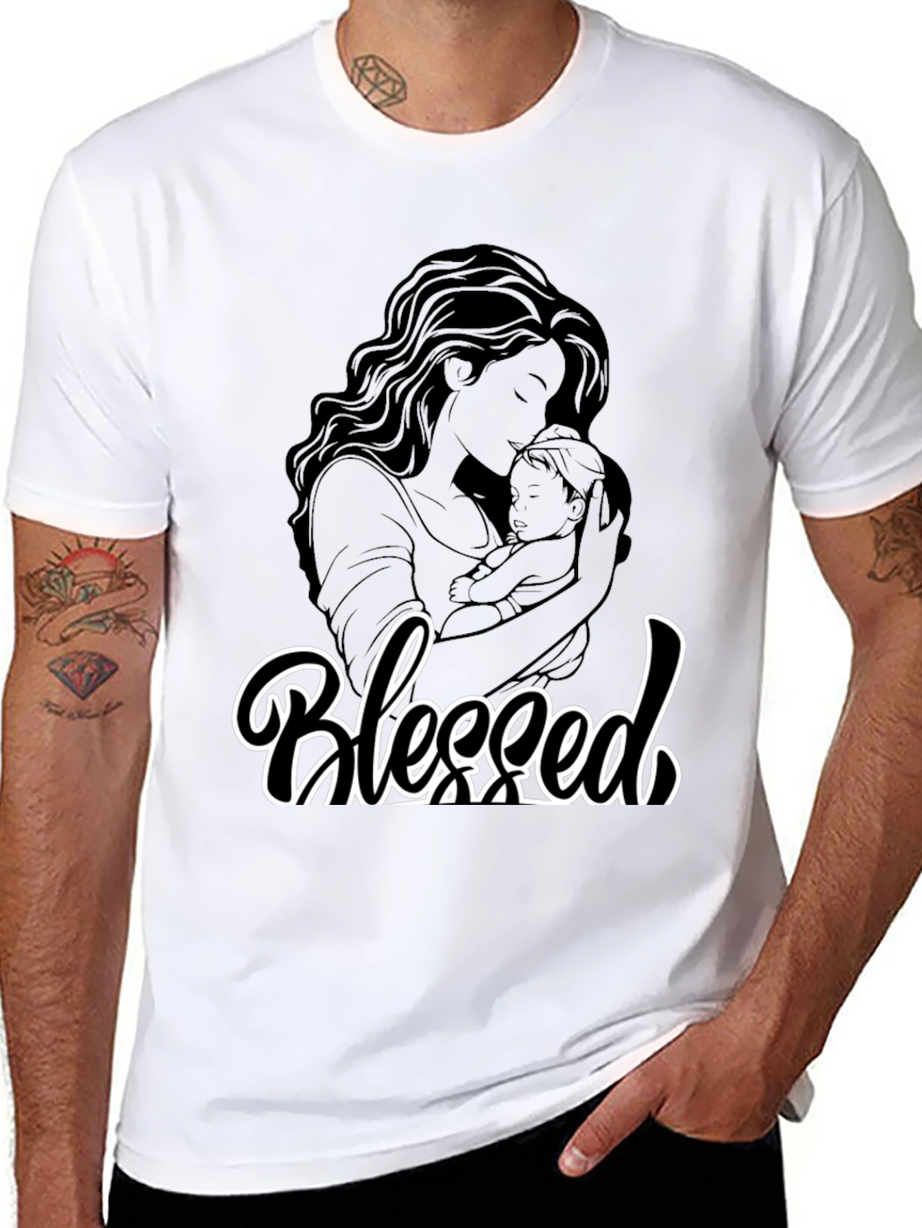 Blessed Mother & Child Graphic Tee