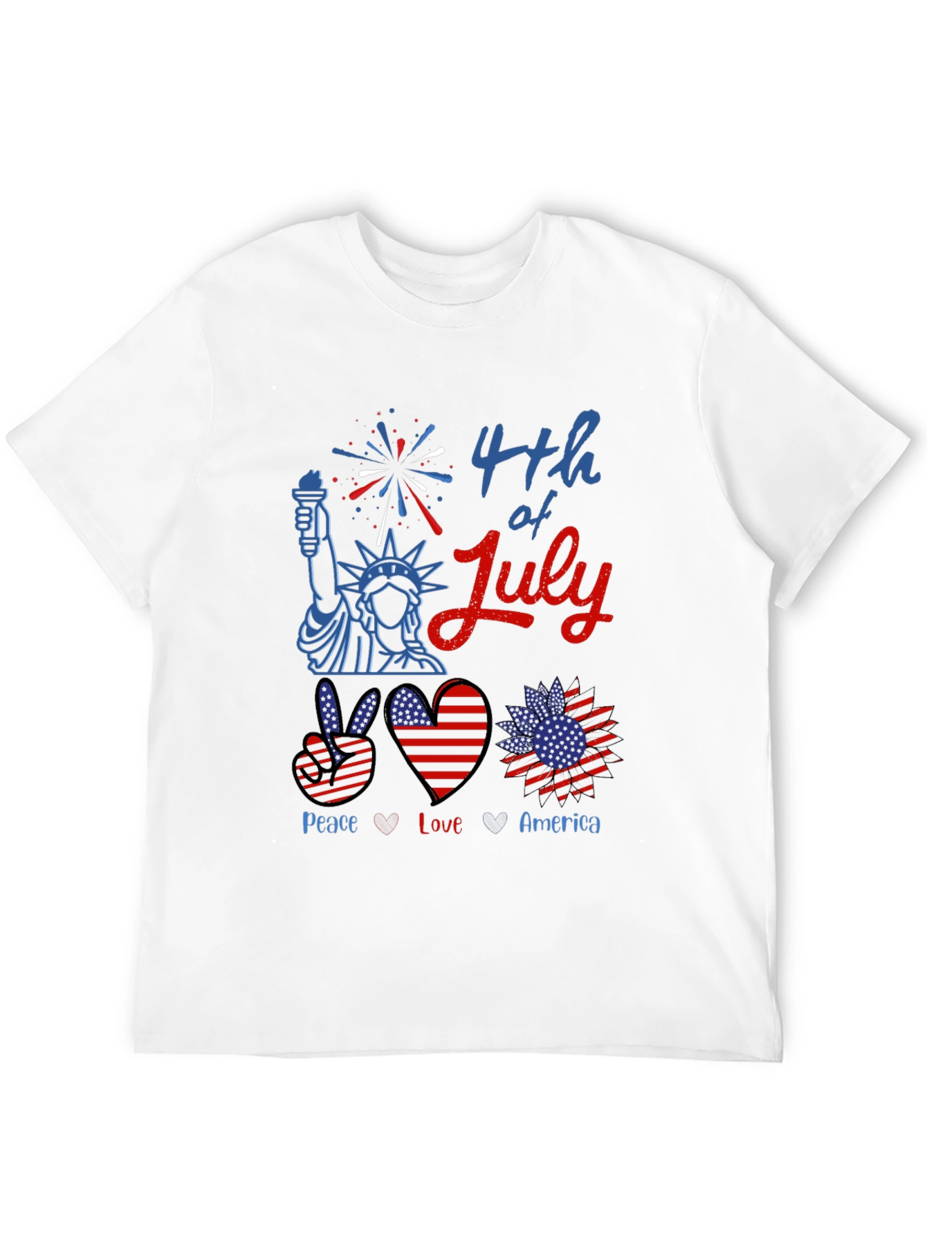 Peace Love America 4th of July T-Shirt