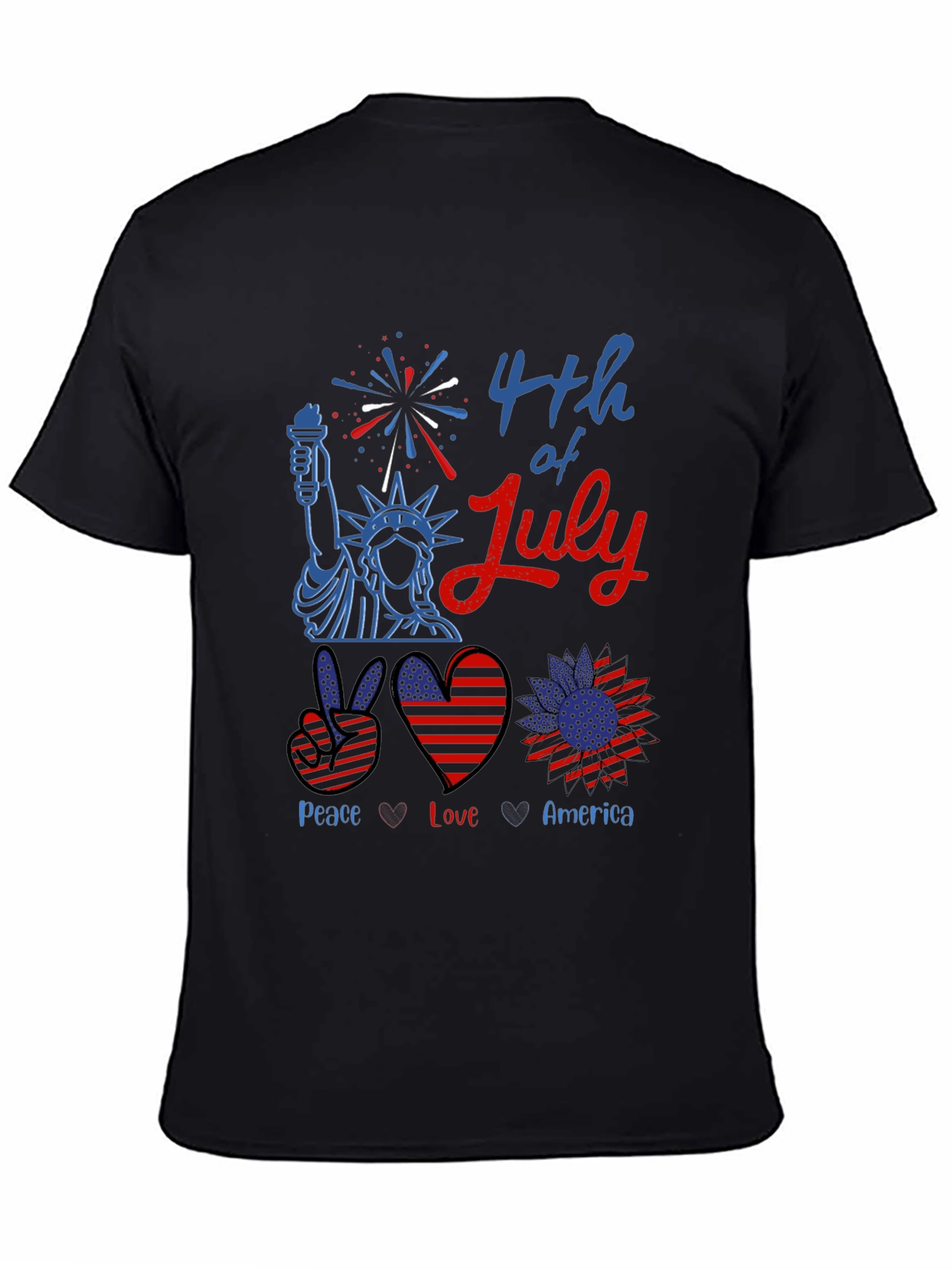 Peace Love America 4th of July T-Shirt