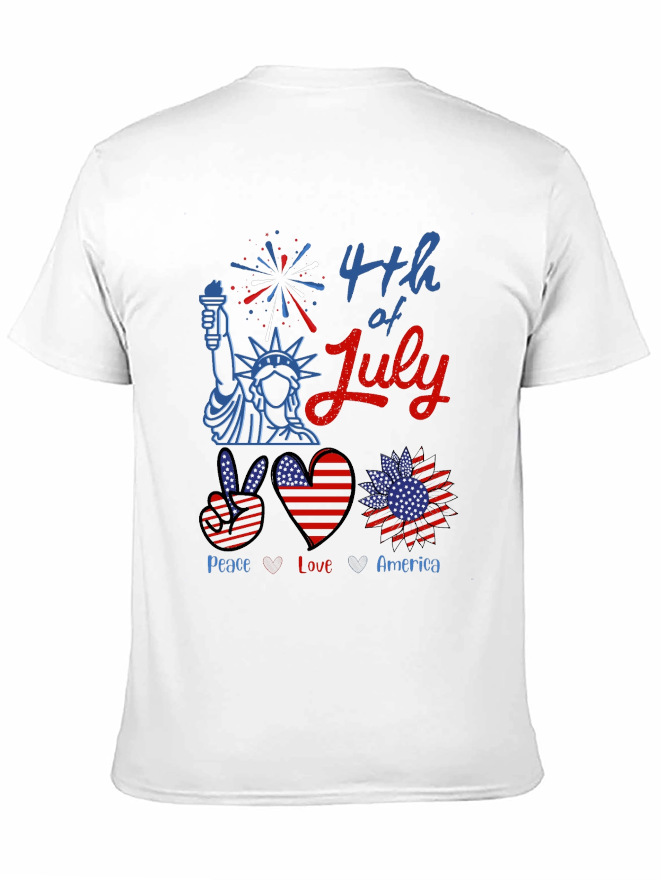 Peace Love America 4th of July T-Shirt