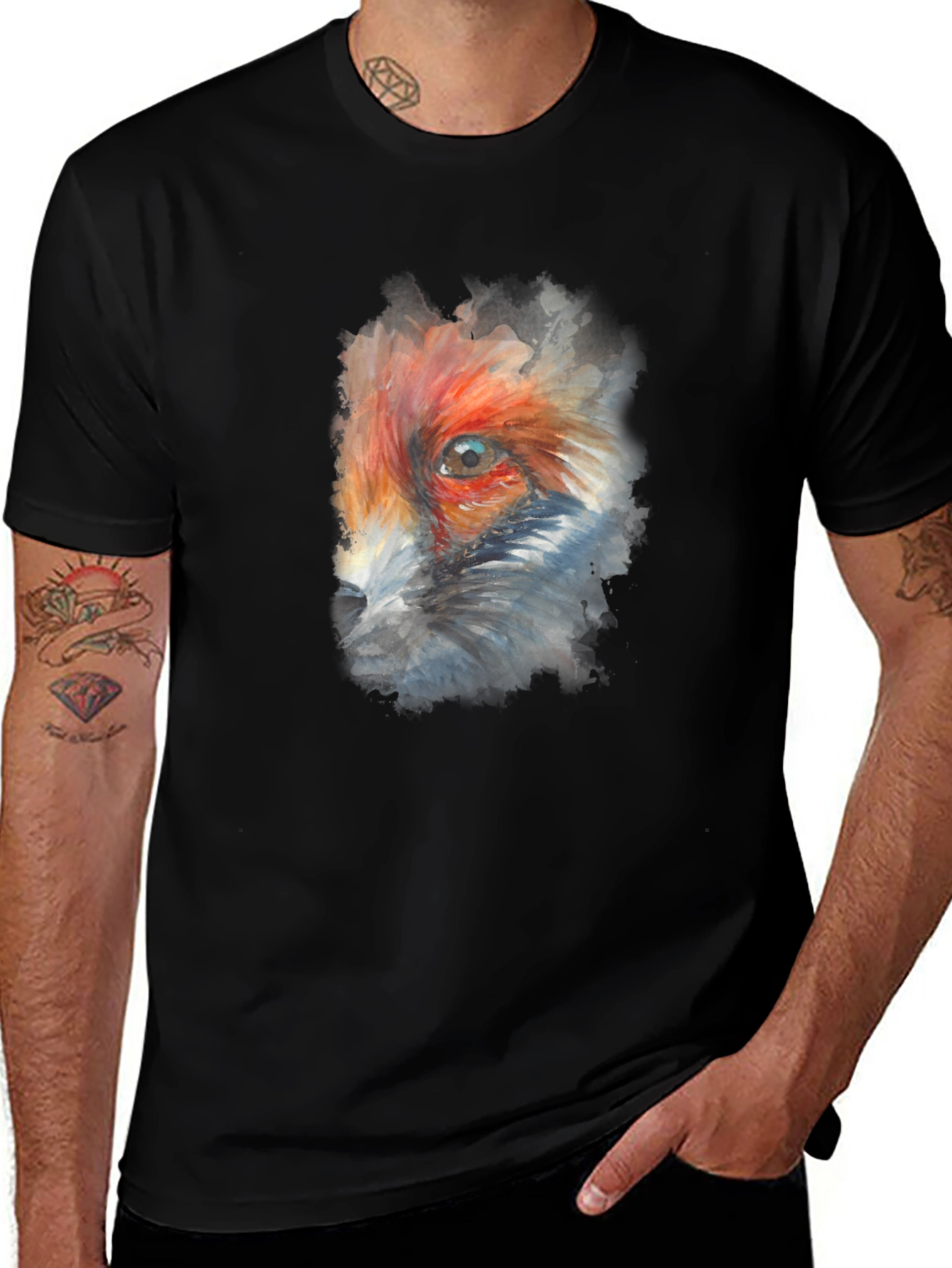 Fox Eye Graphic Black T-Shirt
