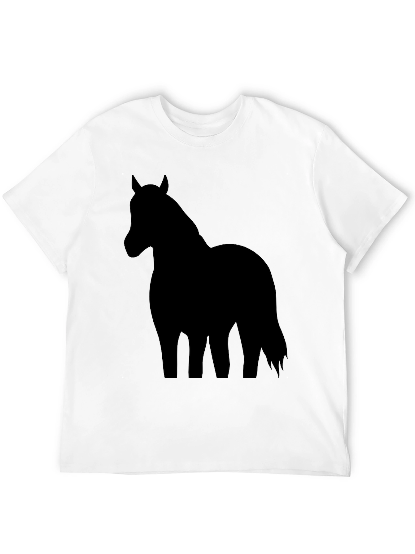 Black Horse Silhouette Graphic T-Shirt