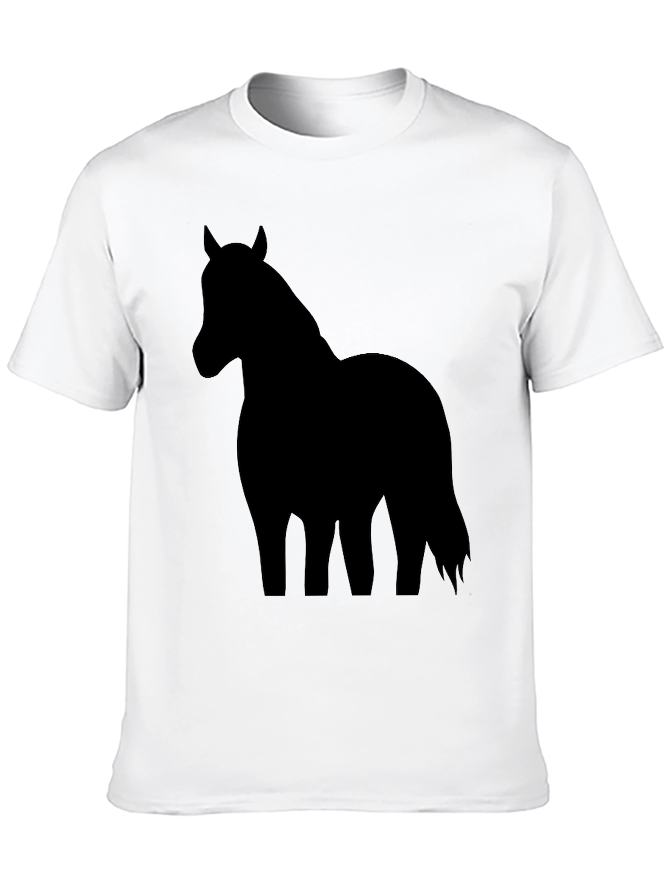 Black Horse Silhouette Graphic T-Shirt