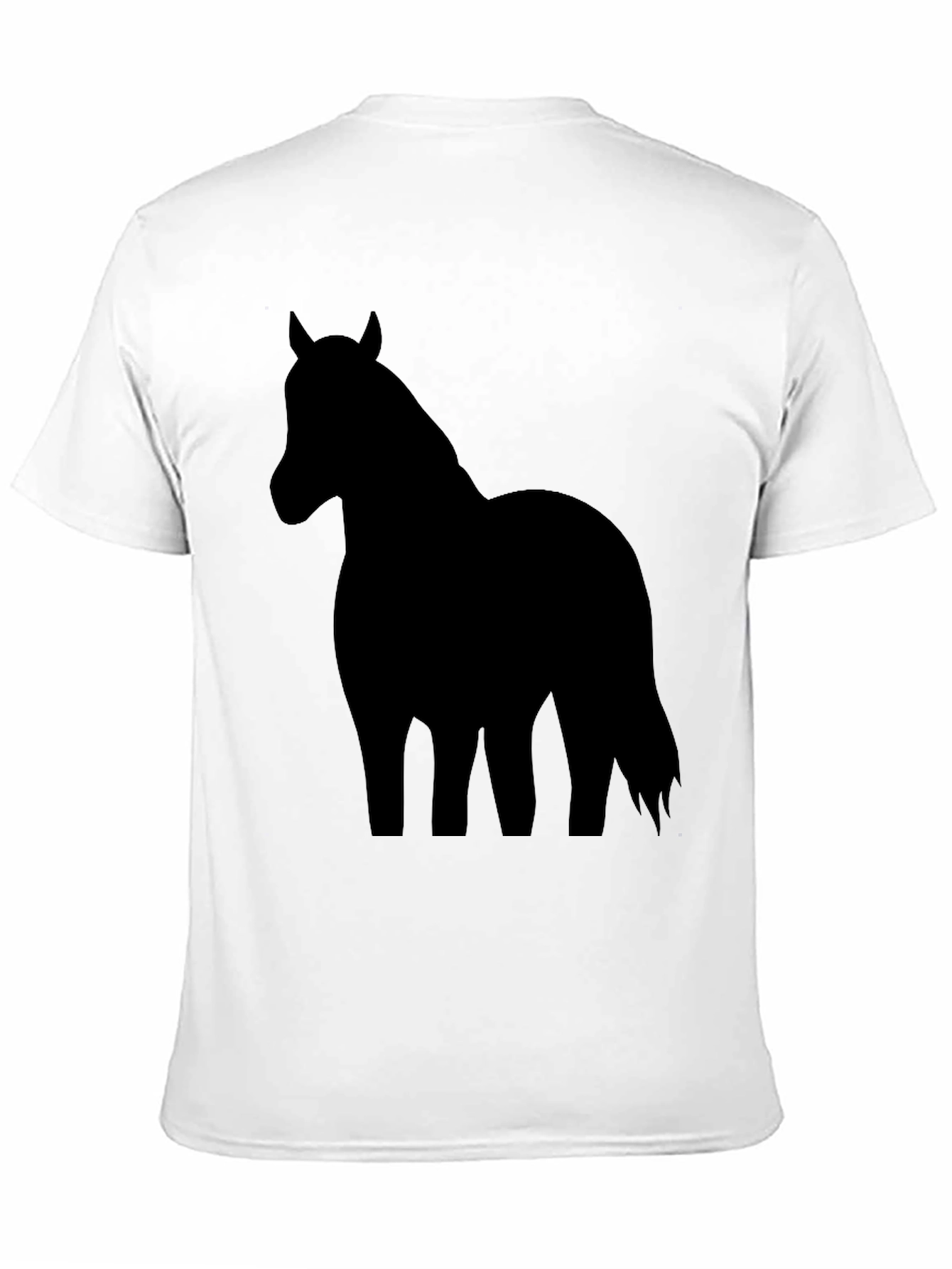 Black Horse Silhouette Graphic T-Shirt