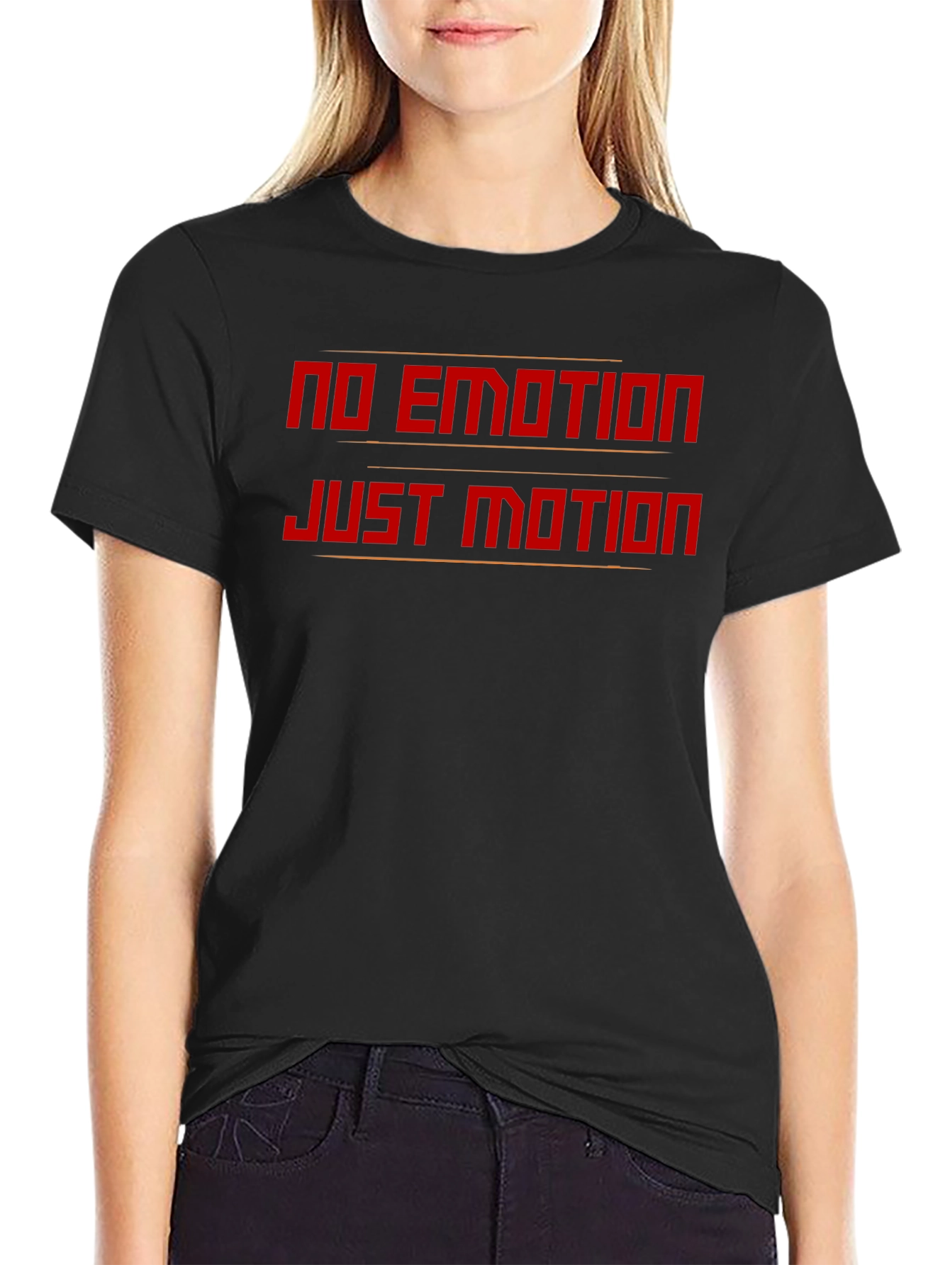 No Emotion Just Motion Mens Black T-Shirt
