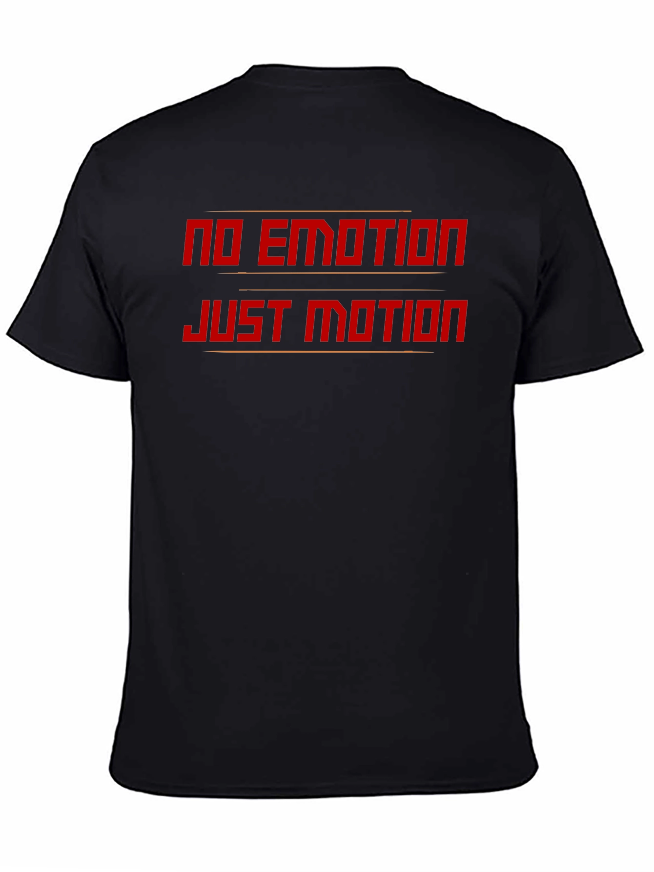 No Emotion Just Motion Mens Black T-Shirt