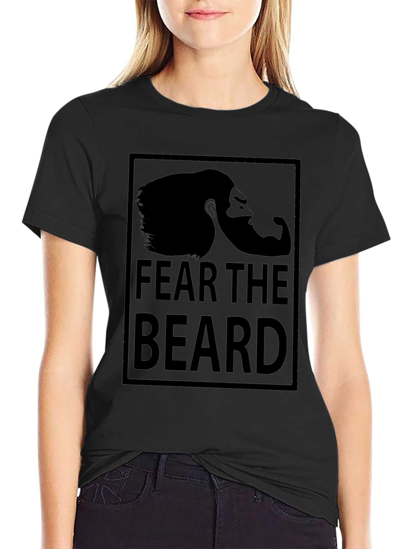 Fear the Beard Graphic Print T-Shirt