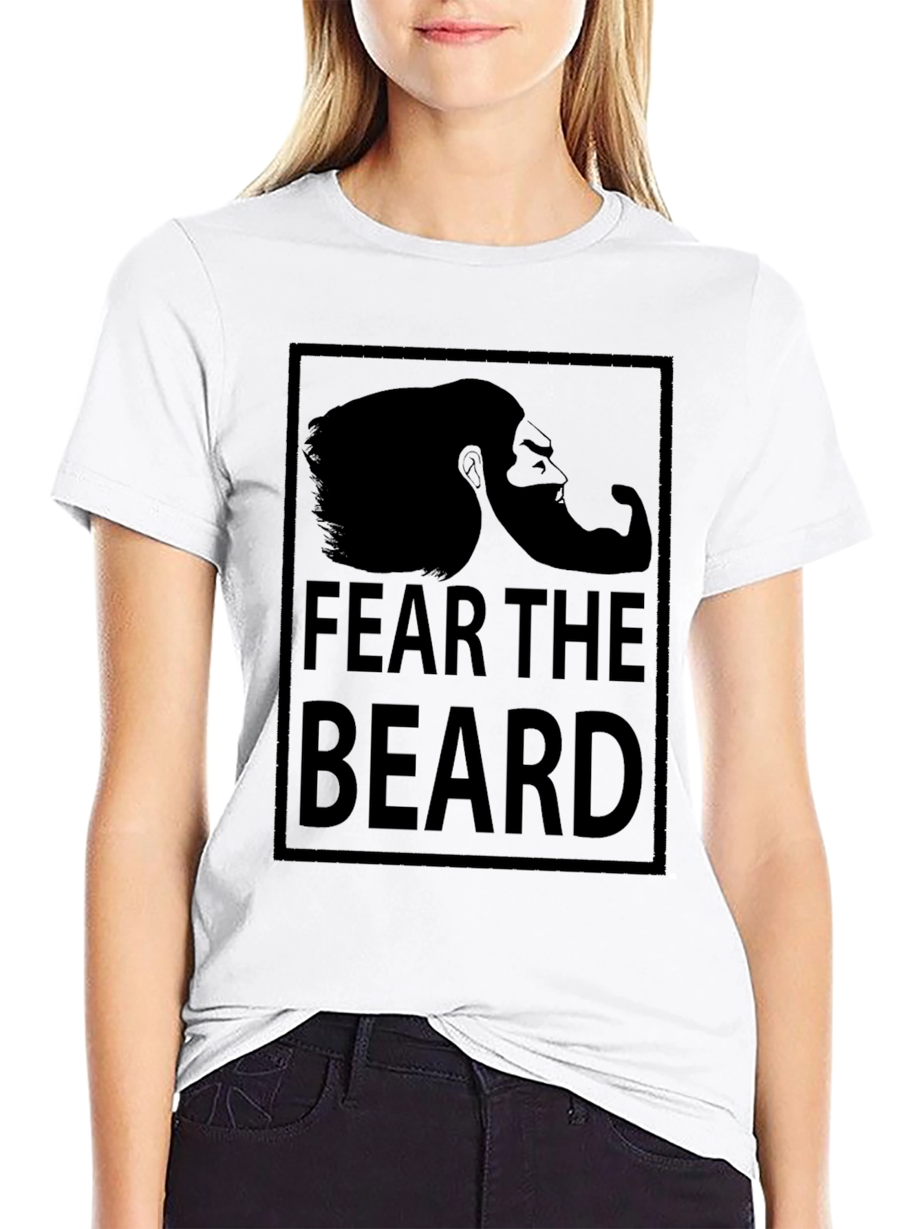 Fear the Beard Graphic Print T-Shirt