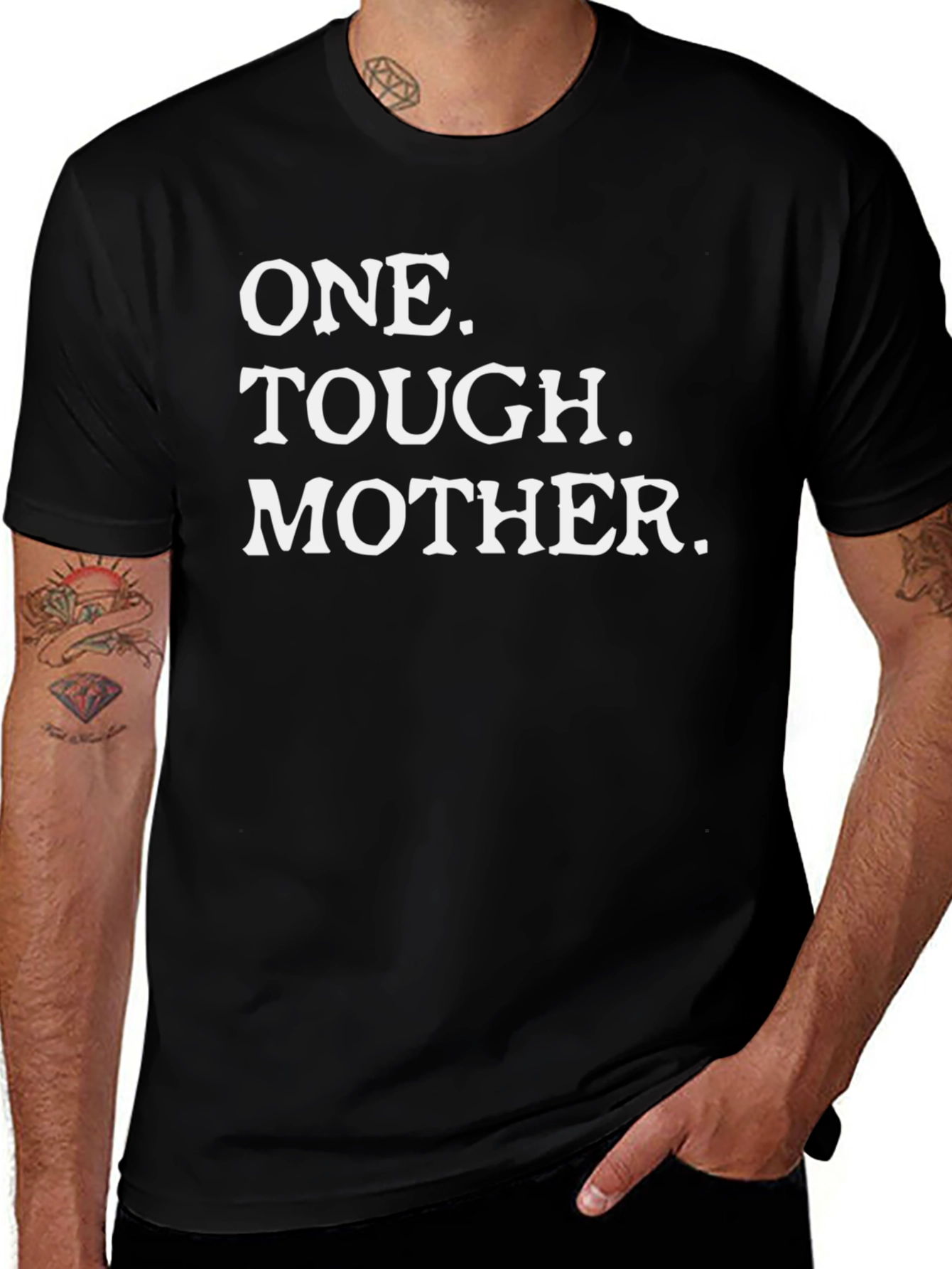 One Tough Mother T-Shirt - Mens Black Graphic Tee