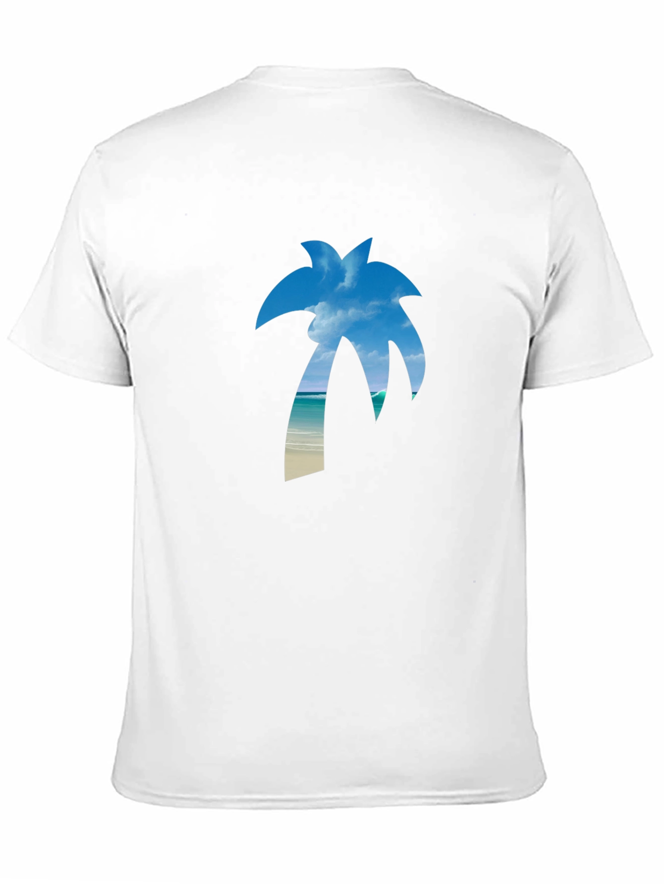 Tropical Palm Tree Graphic Tee - Black