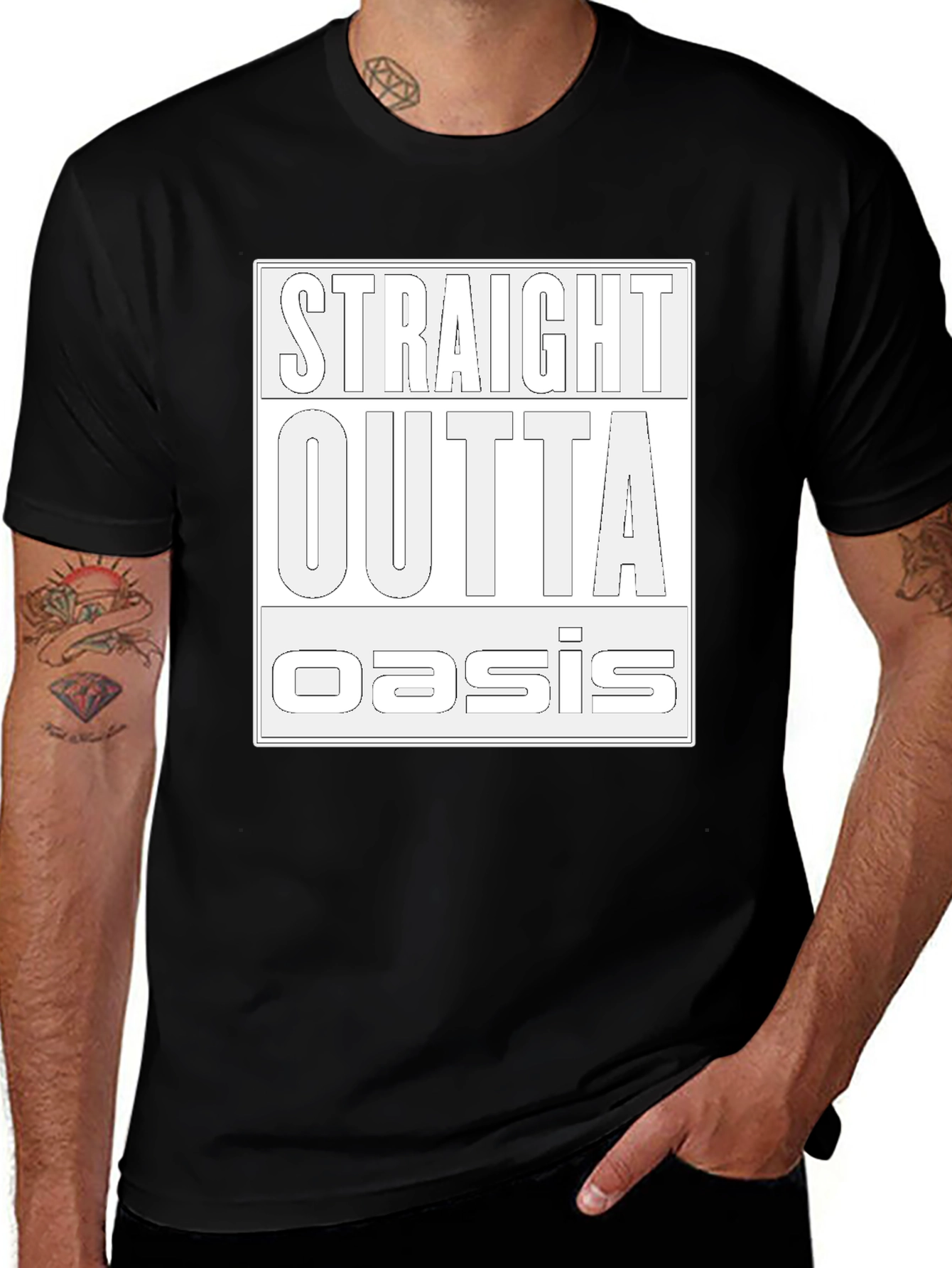 Straight Outta Oasis T-Shirt - Black