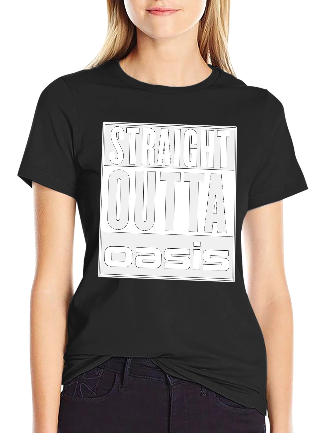 Straight Outta Oasis T-Shirt - Black