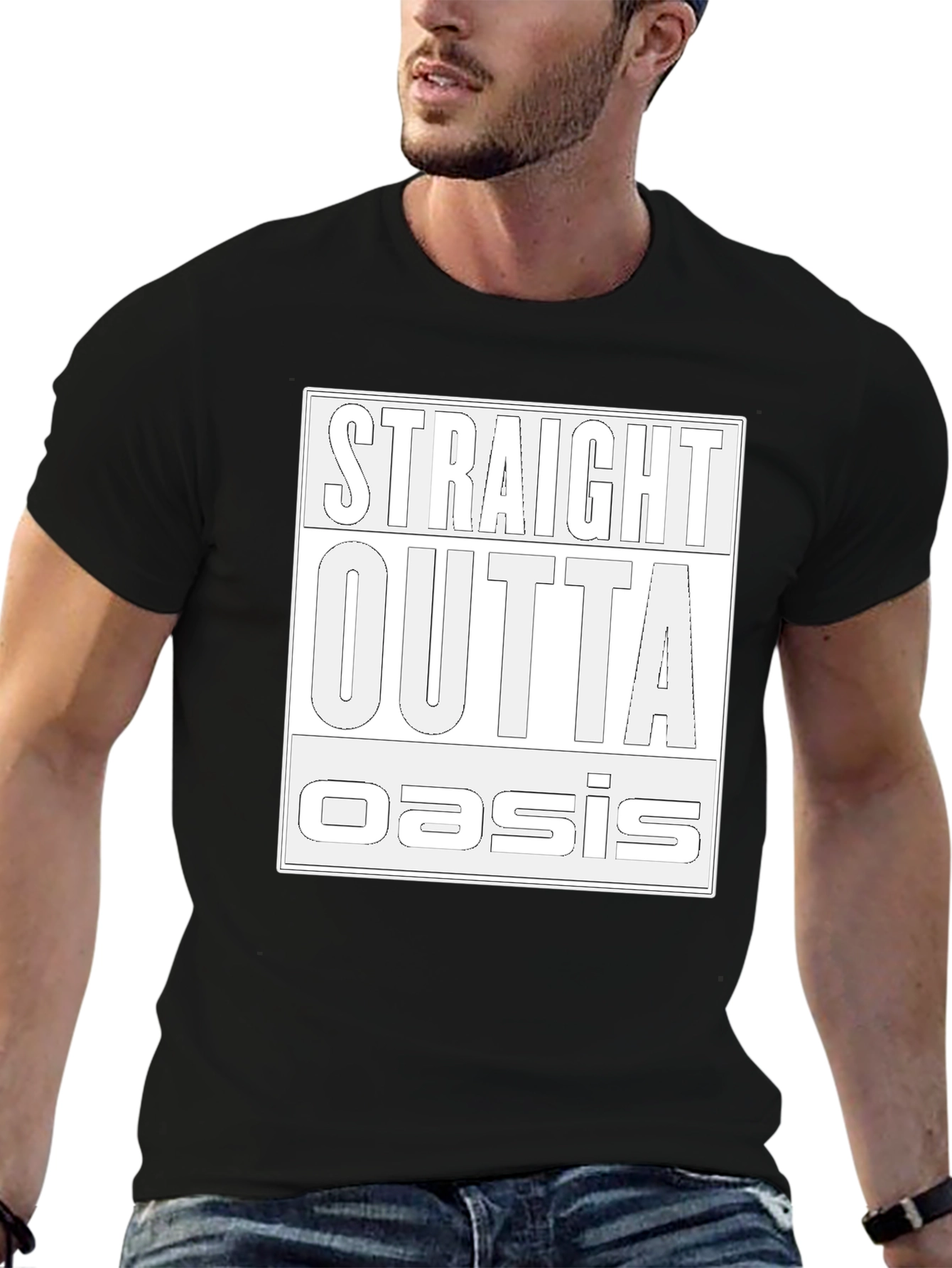 Straight Outta Oasis T-Shirt - Black