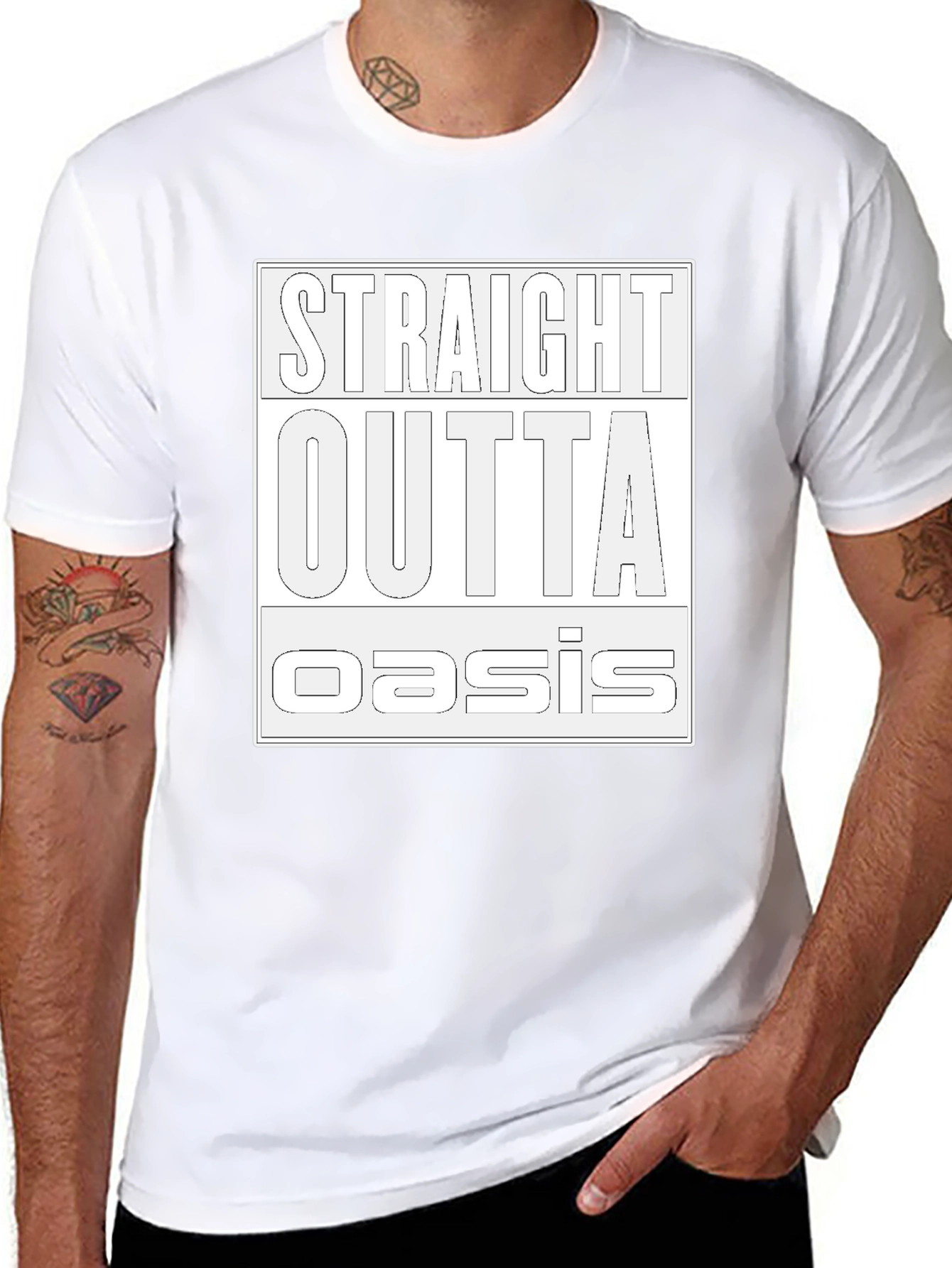 Straight Outta Oasis T-Shirt - Black