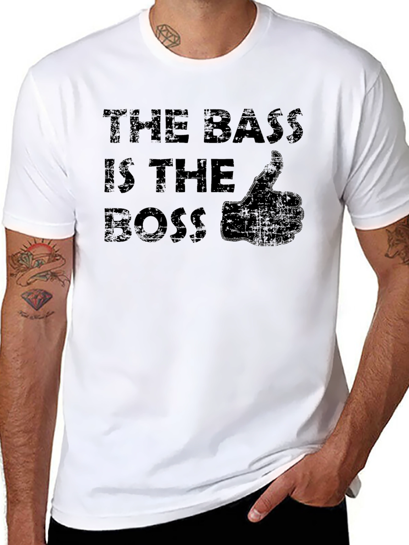 The Bass is the Boss Black T-Shirt