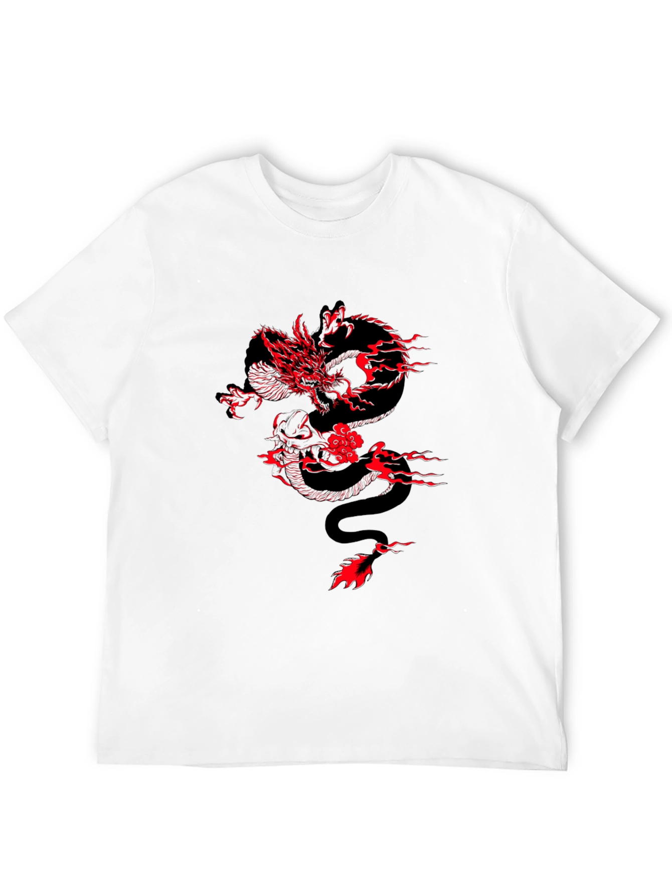 Dragon Graphic Black Tee - Edgy Style