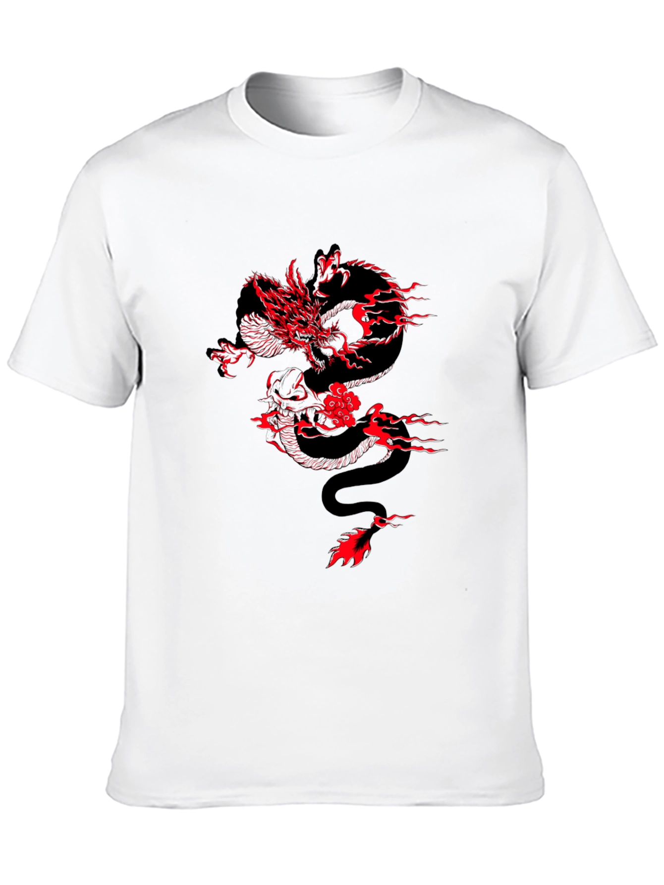 Dragon Graphic Black Tee - Edgy Style