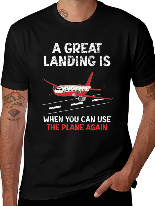 A Great Landing Airplane Graphic T-Shirt