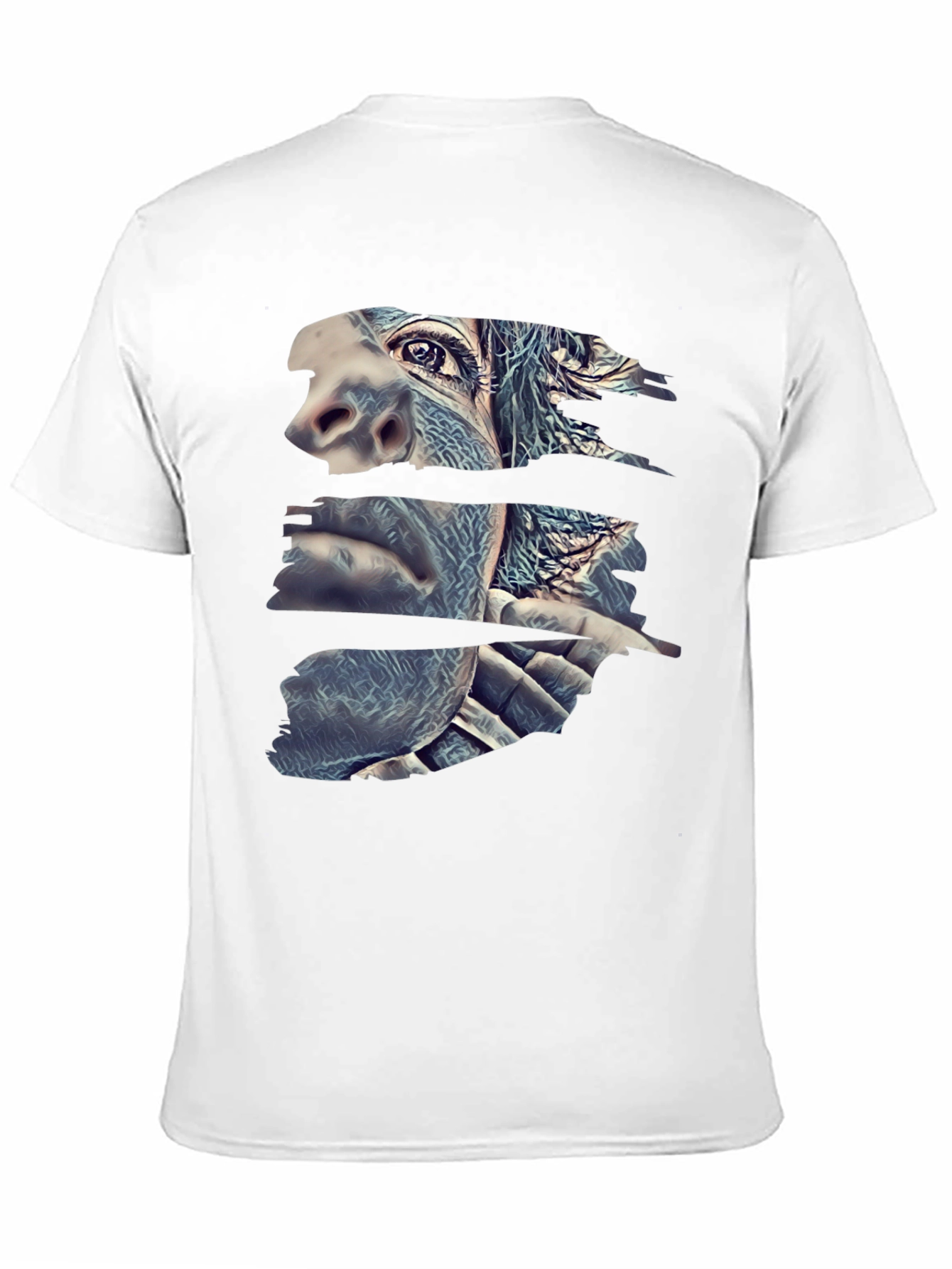 Abstract Gorilla Face Black T-Shirt