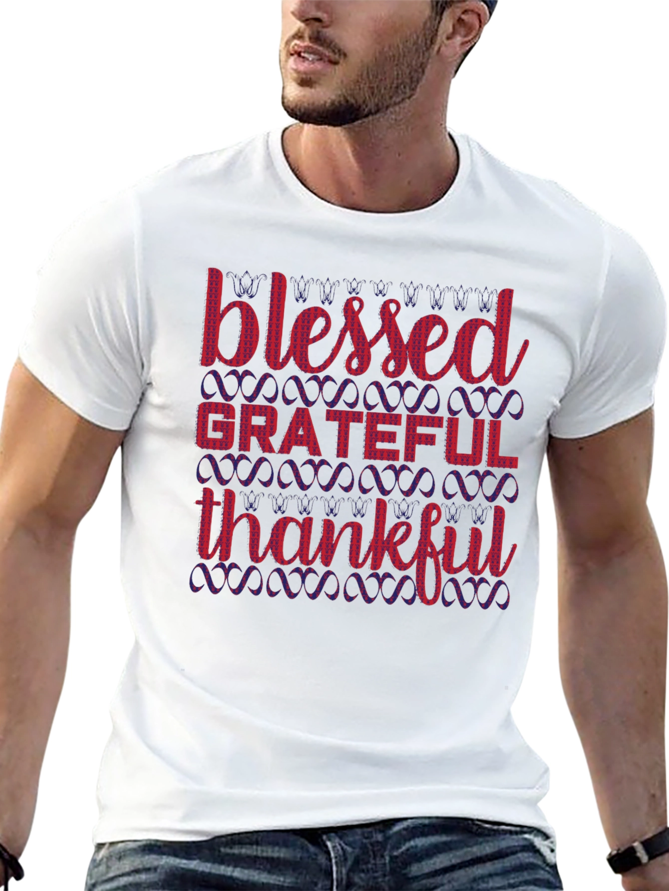 Blessed Grateful Thankful Graphic T-Shirt