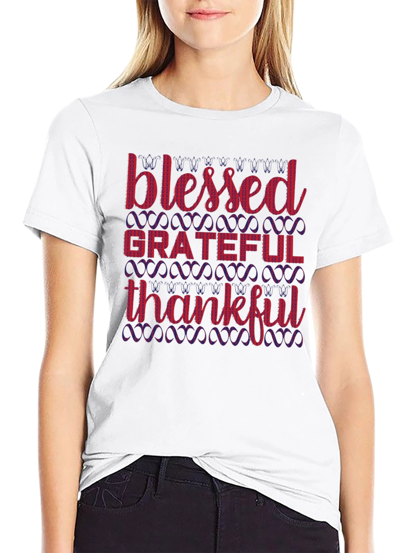 Blessed Grateful Thankful Graphic T-Shirt