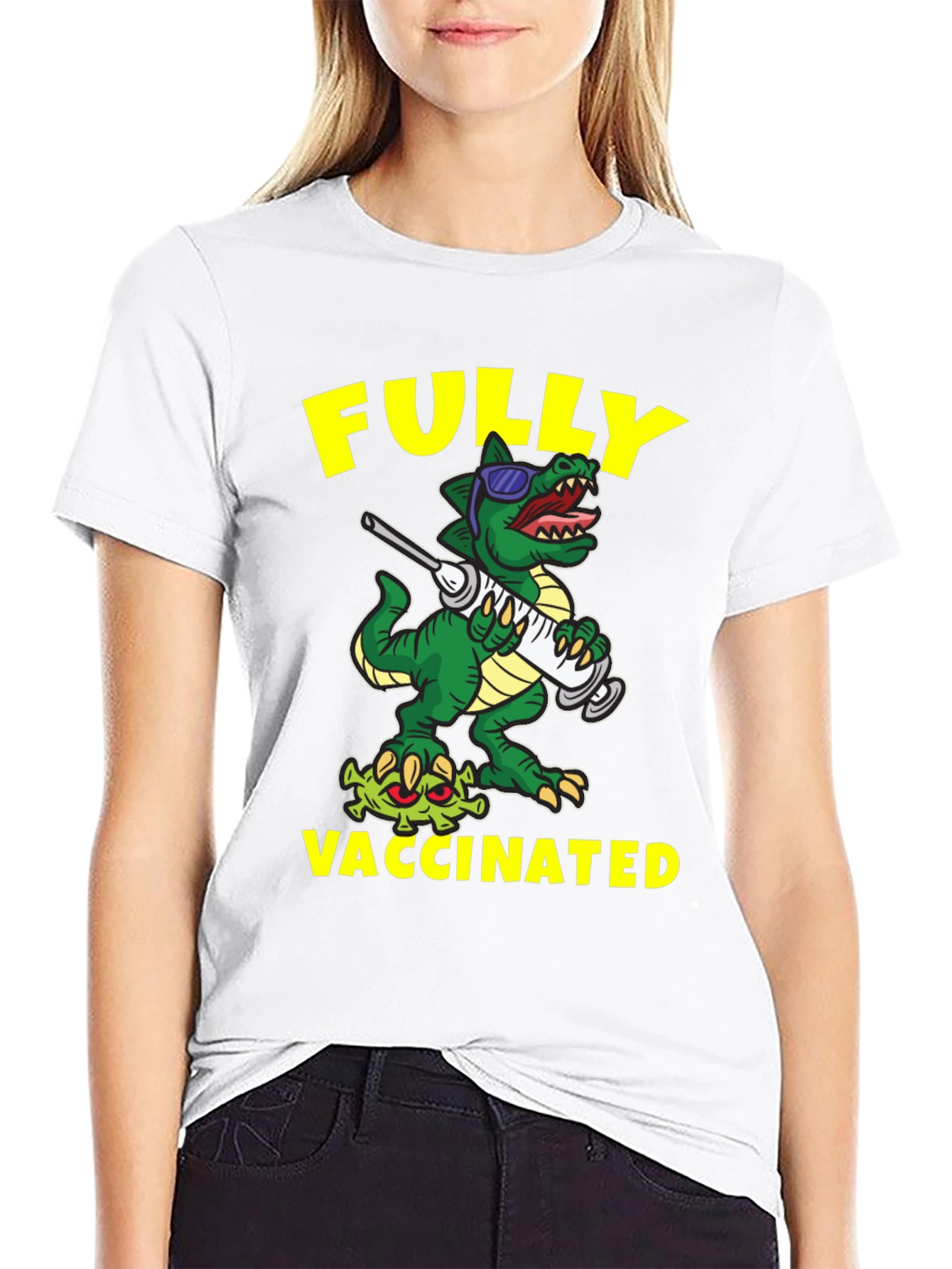 Fully Vaccinated Dinosaur T-Shirt