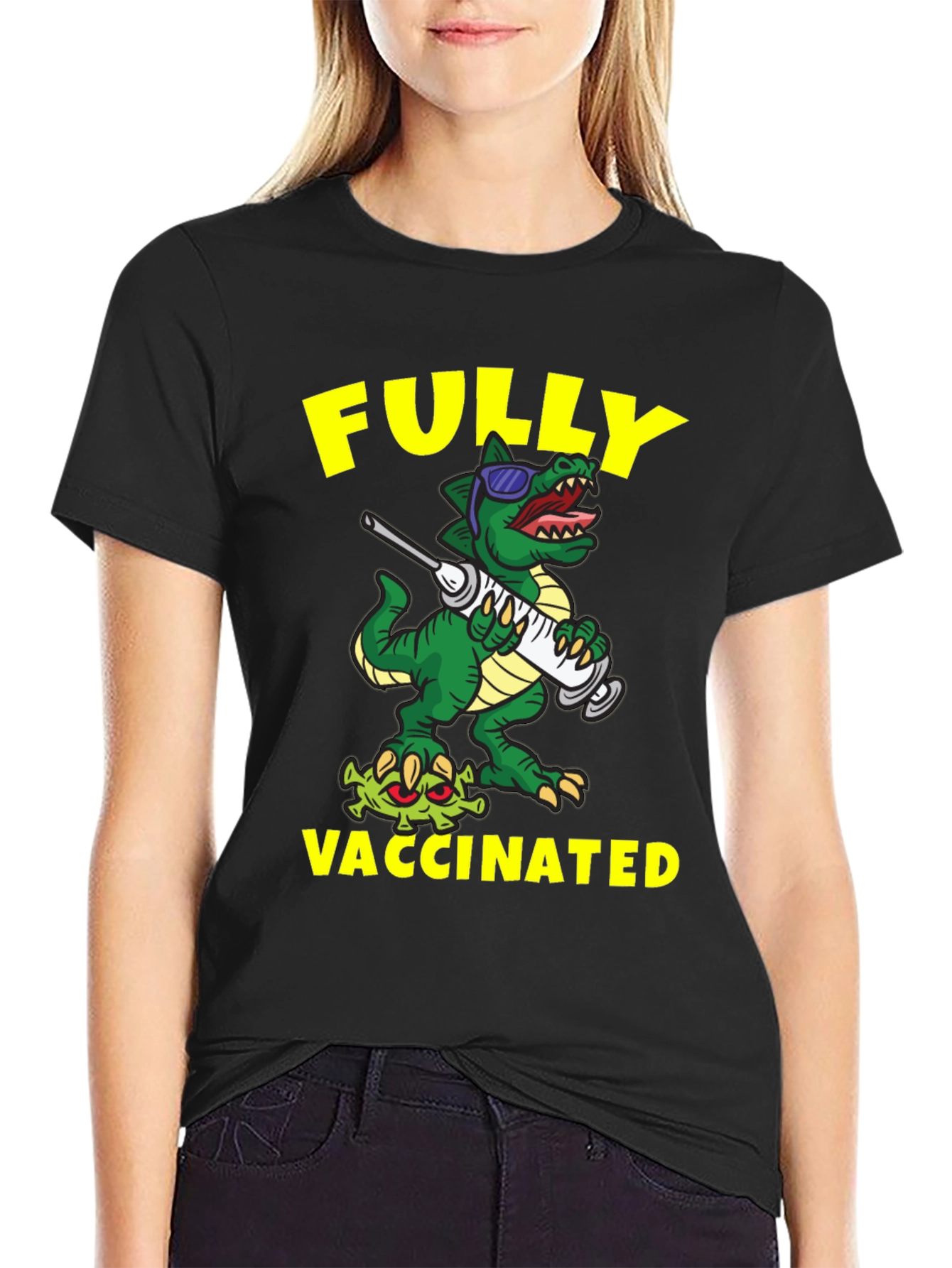Fully Vaccinated Dinosaur T-Shirt