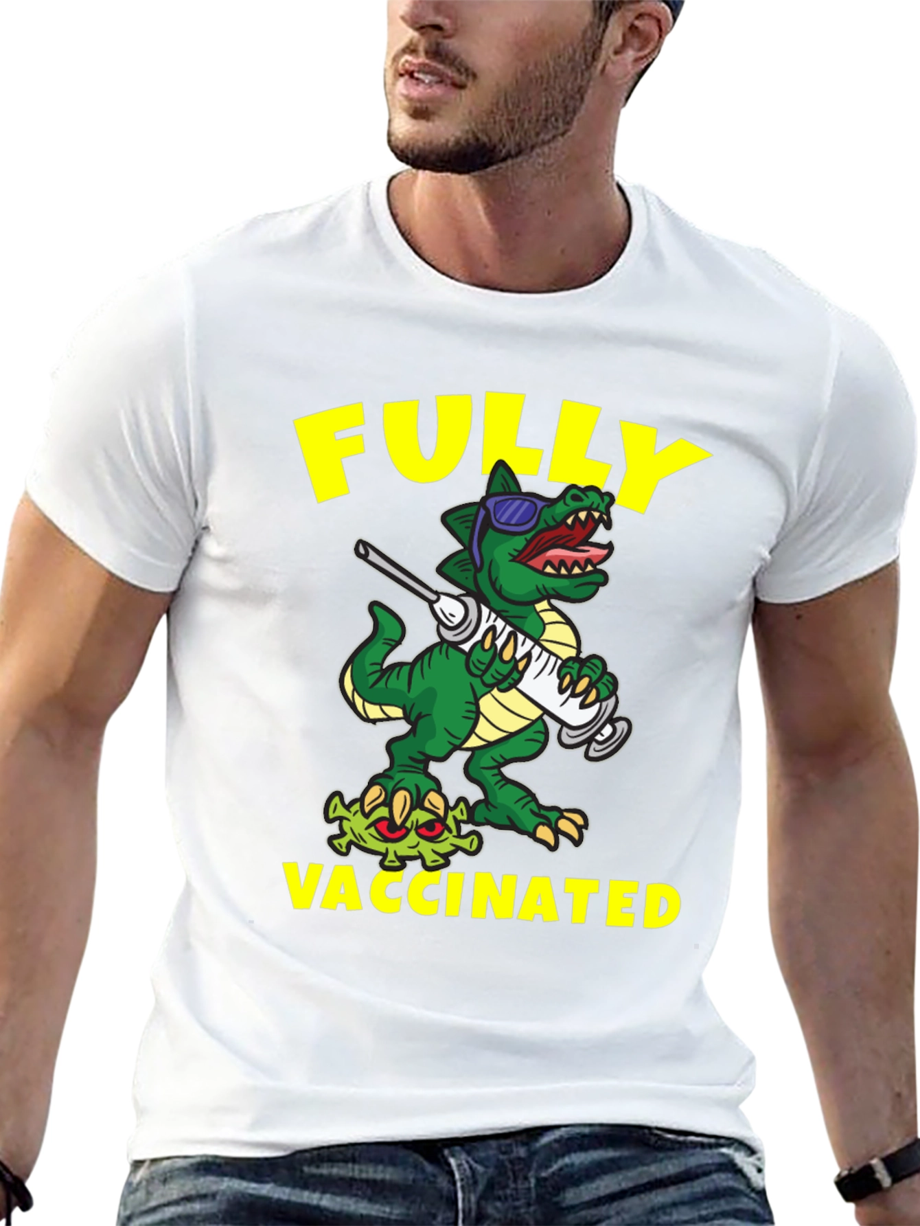 Fully Vaccinated Dinosaur T-Shirt