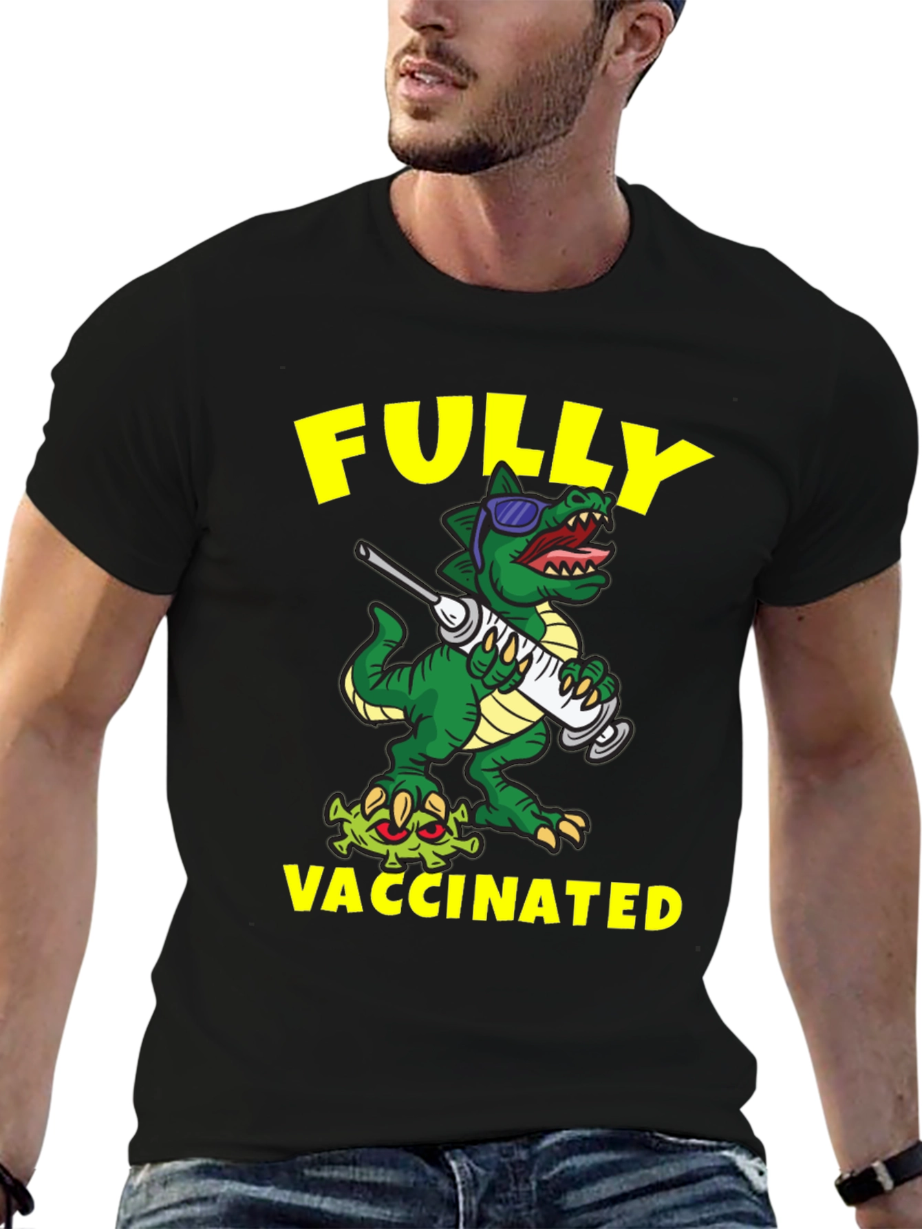 Fully Vaccinated Dinosaur T-Shirt
