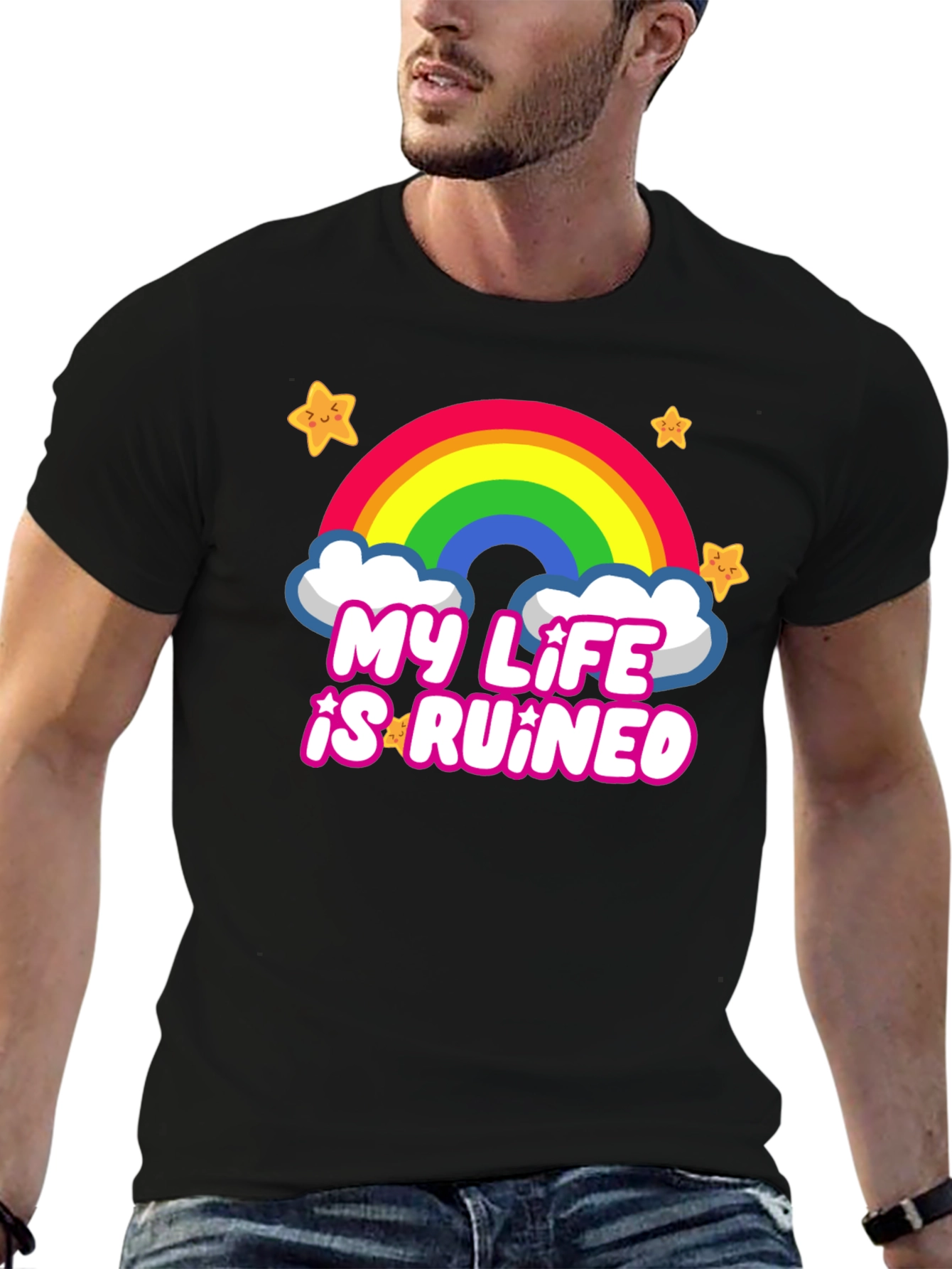 My Life is Ruined Rainbow Star Tee