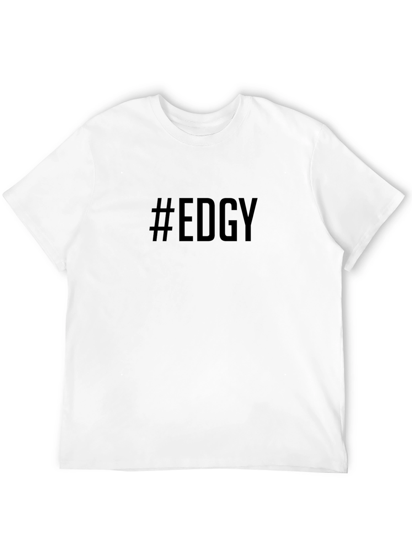 Edgy Graphic T-Shirt - Black Crew Neck Tee