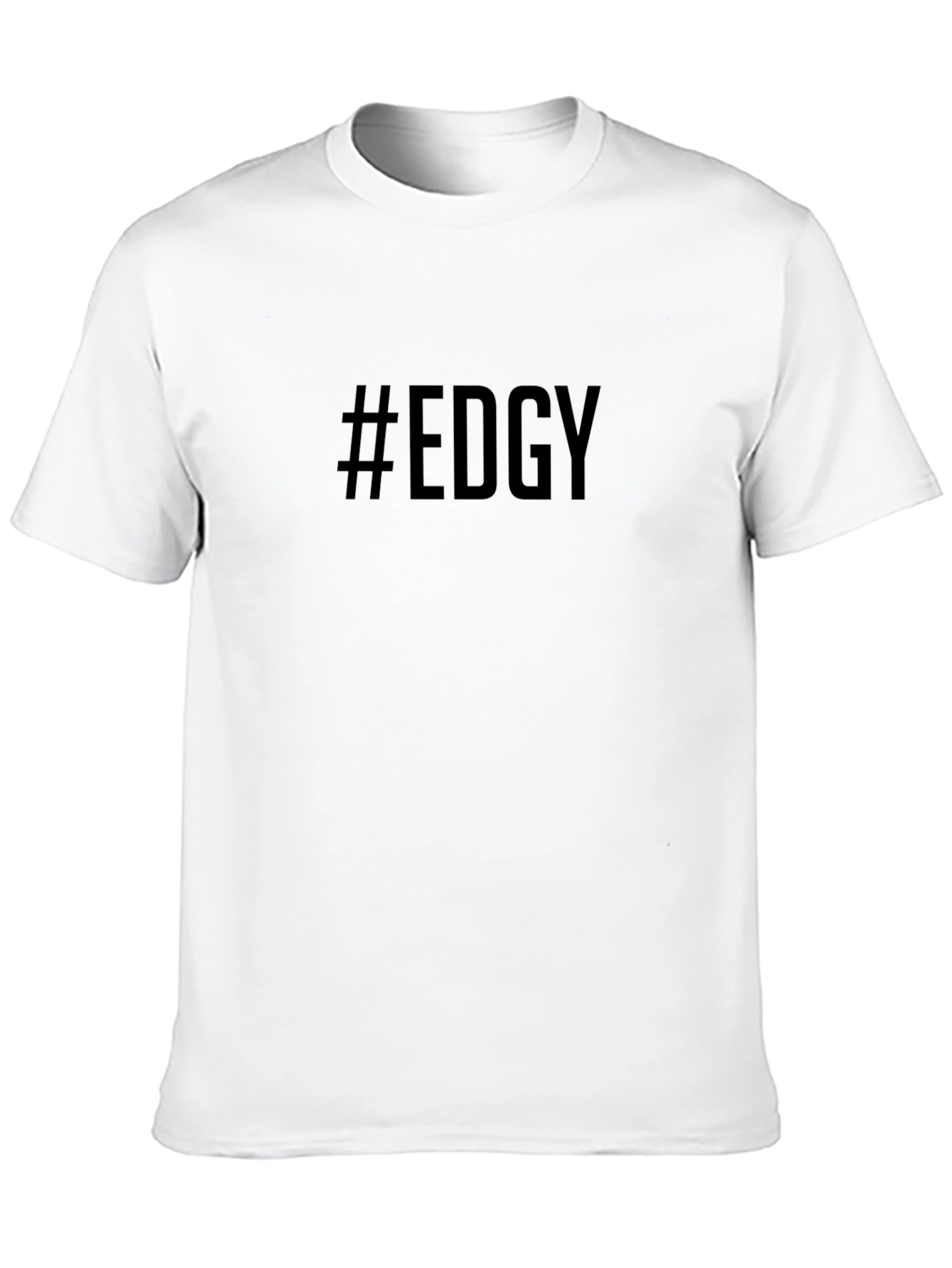 Edgy Graphic T-Shirt - Black Crew Neck Tee
