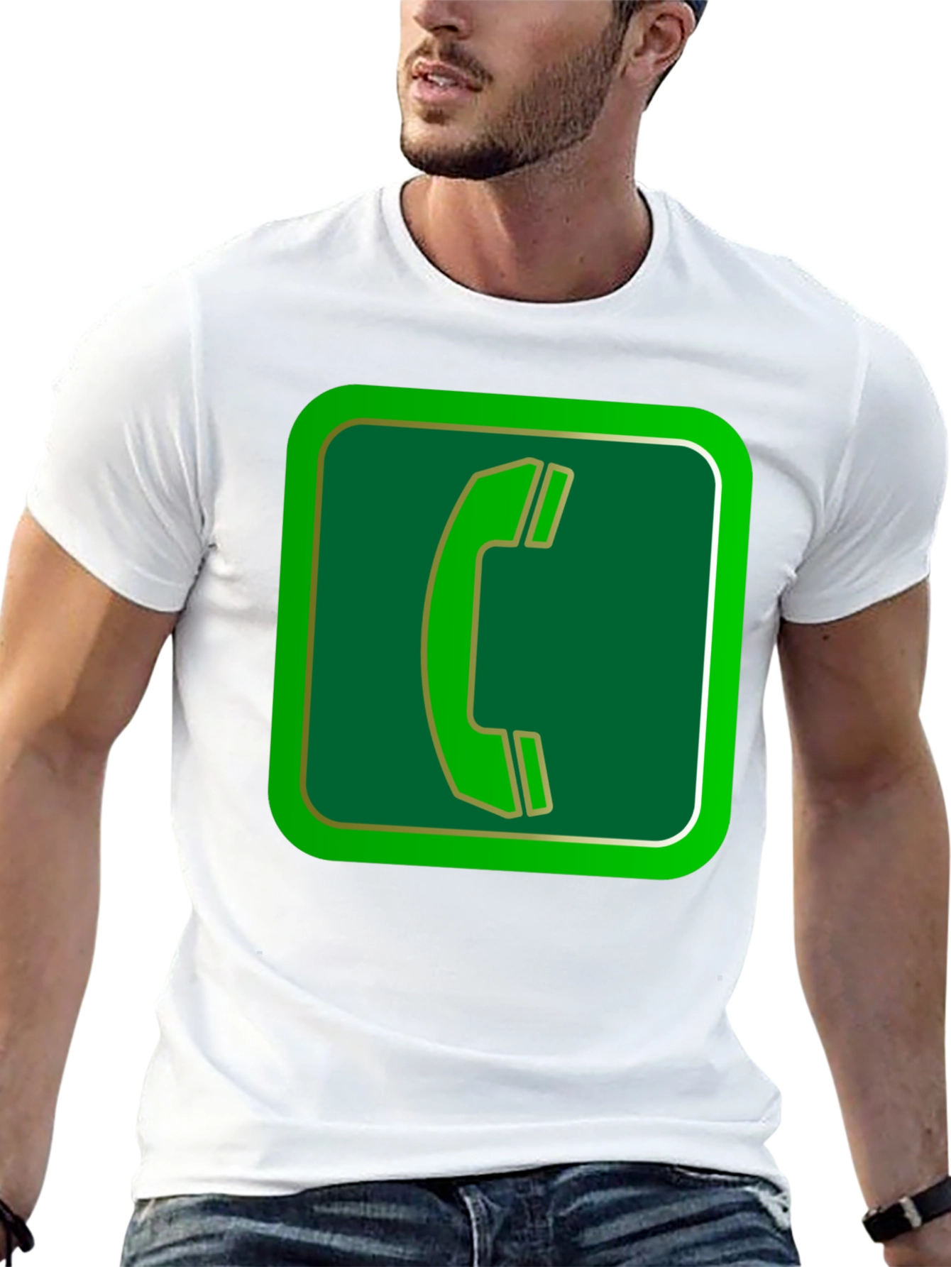 Retro Phone Booth Graphic Tee - Black