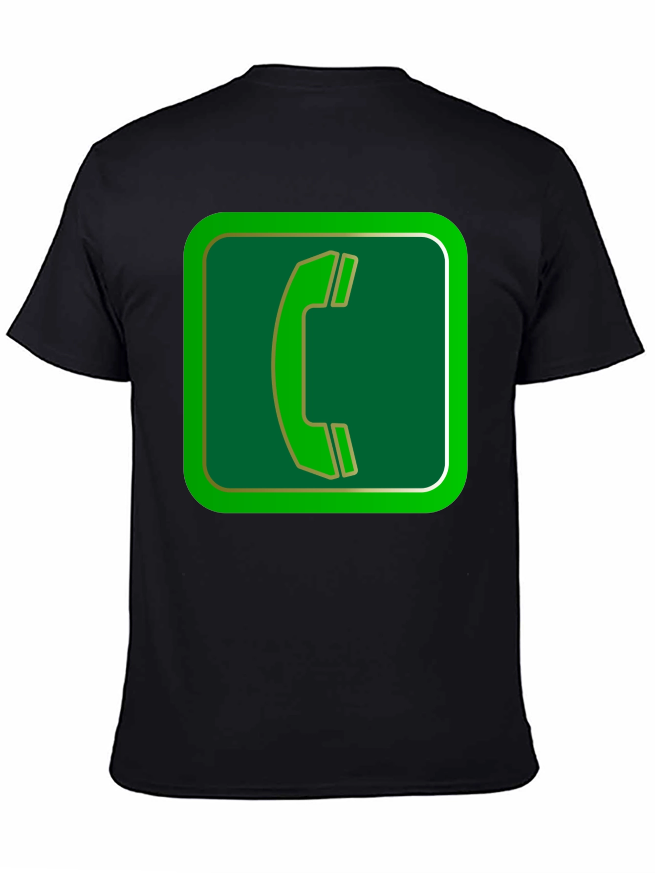 Retro Phone Booth Graphic Tee - Black