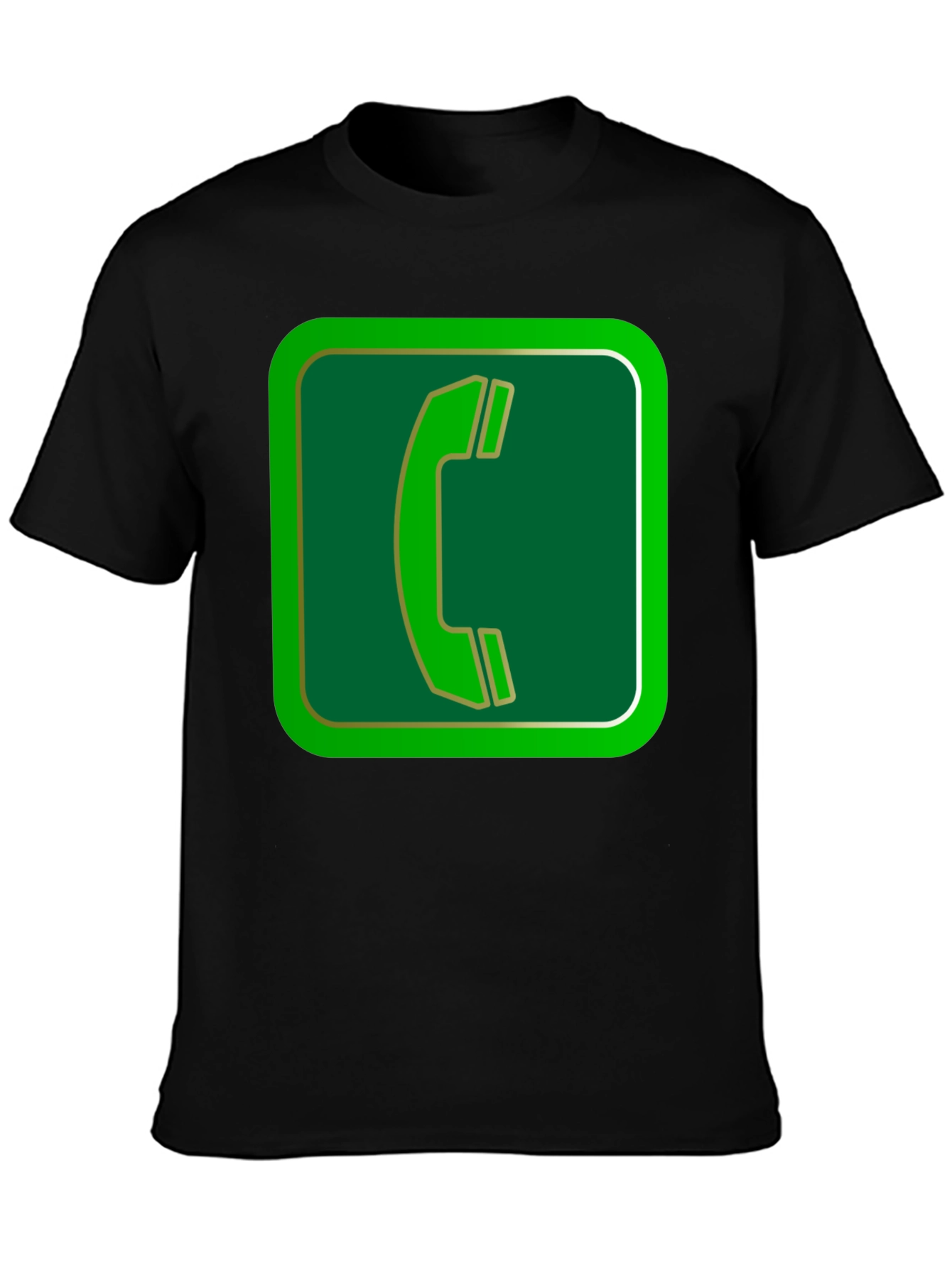 Retro Phone Booth Graphic Tee - Black